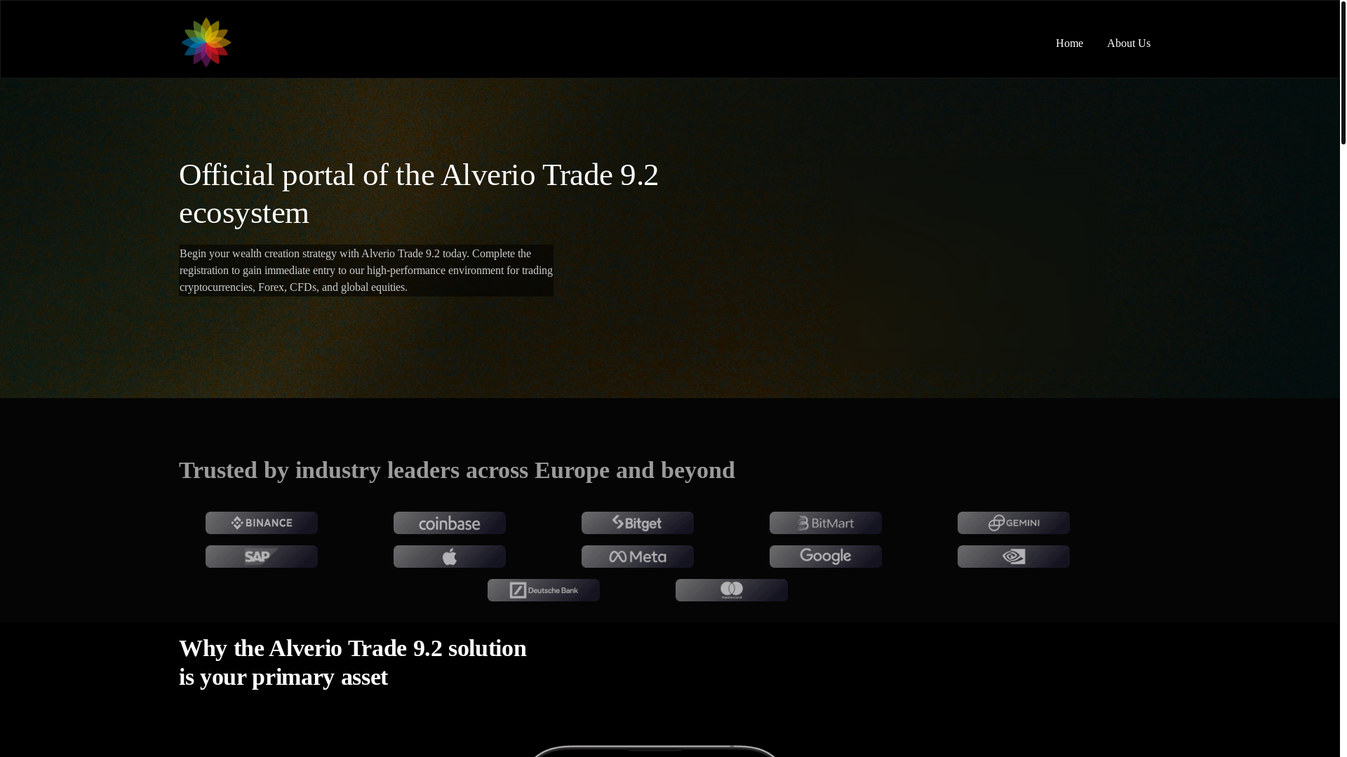 website screenshot of https://alveriotrade-92.com/