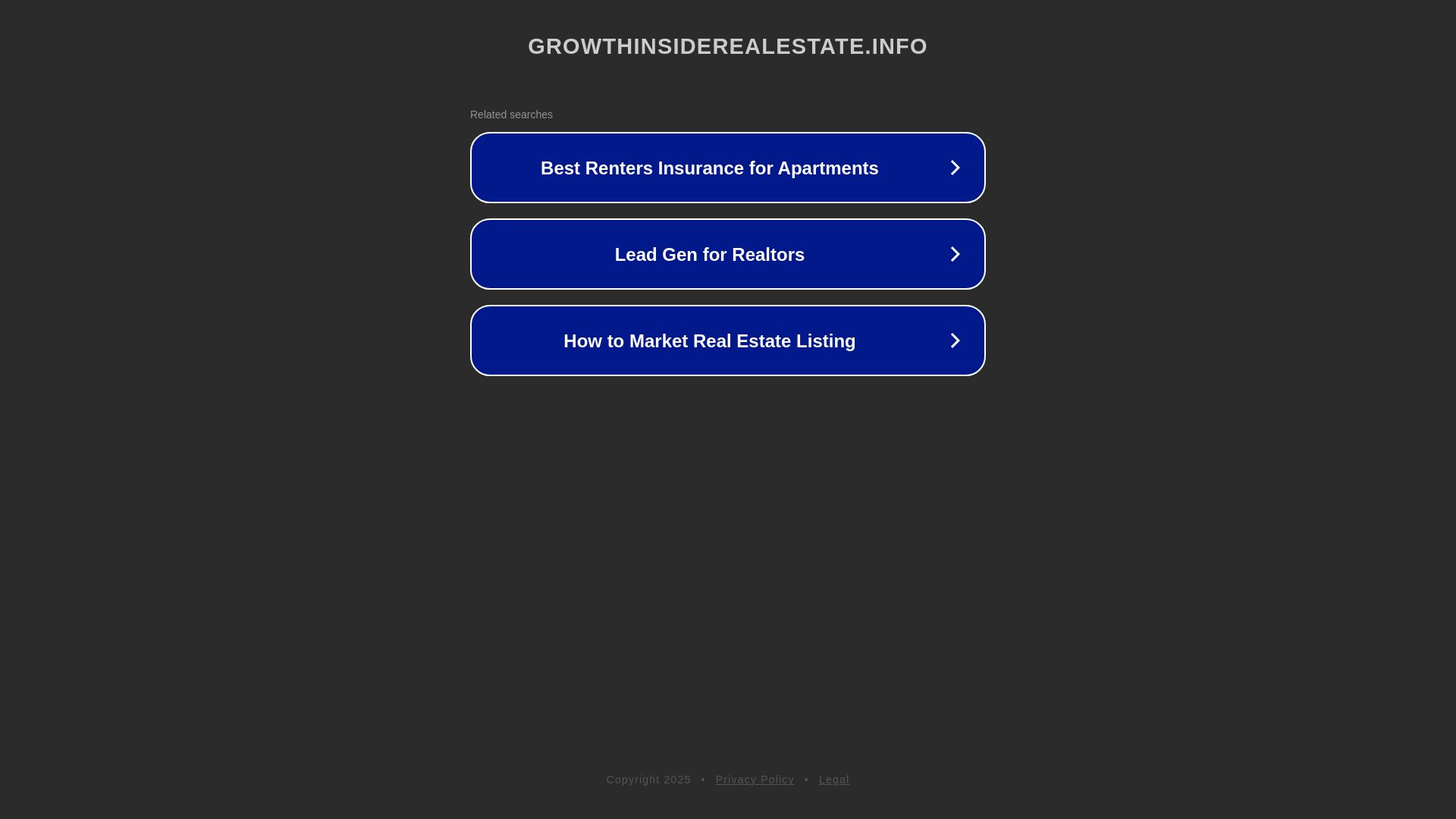 website screenshot of https://growthinsiderealestate.info/