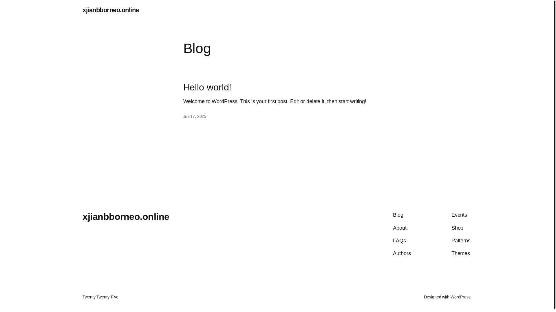 website screenshot of https://xjianbborneo.online/