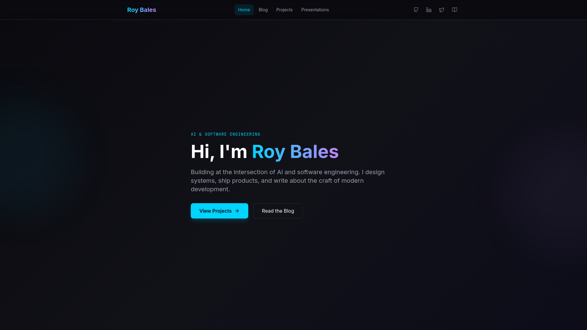 website screenshot of https://roybales-landing-site.pages.dev/