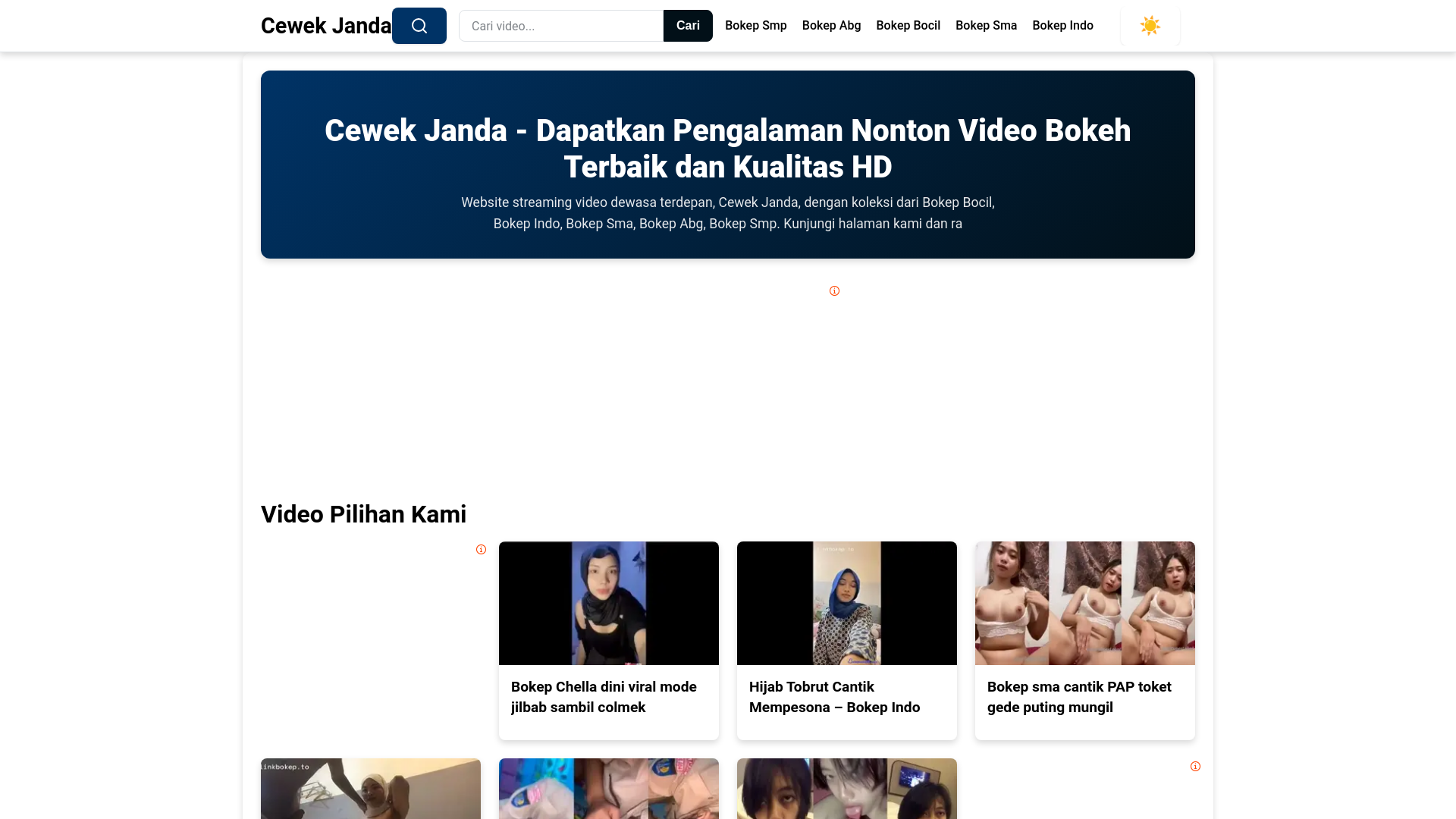website screenshot of https://cewekjanda.pages.dev/