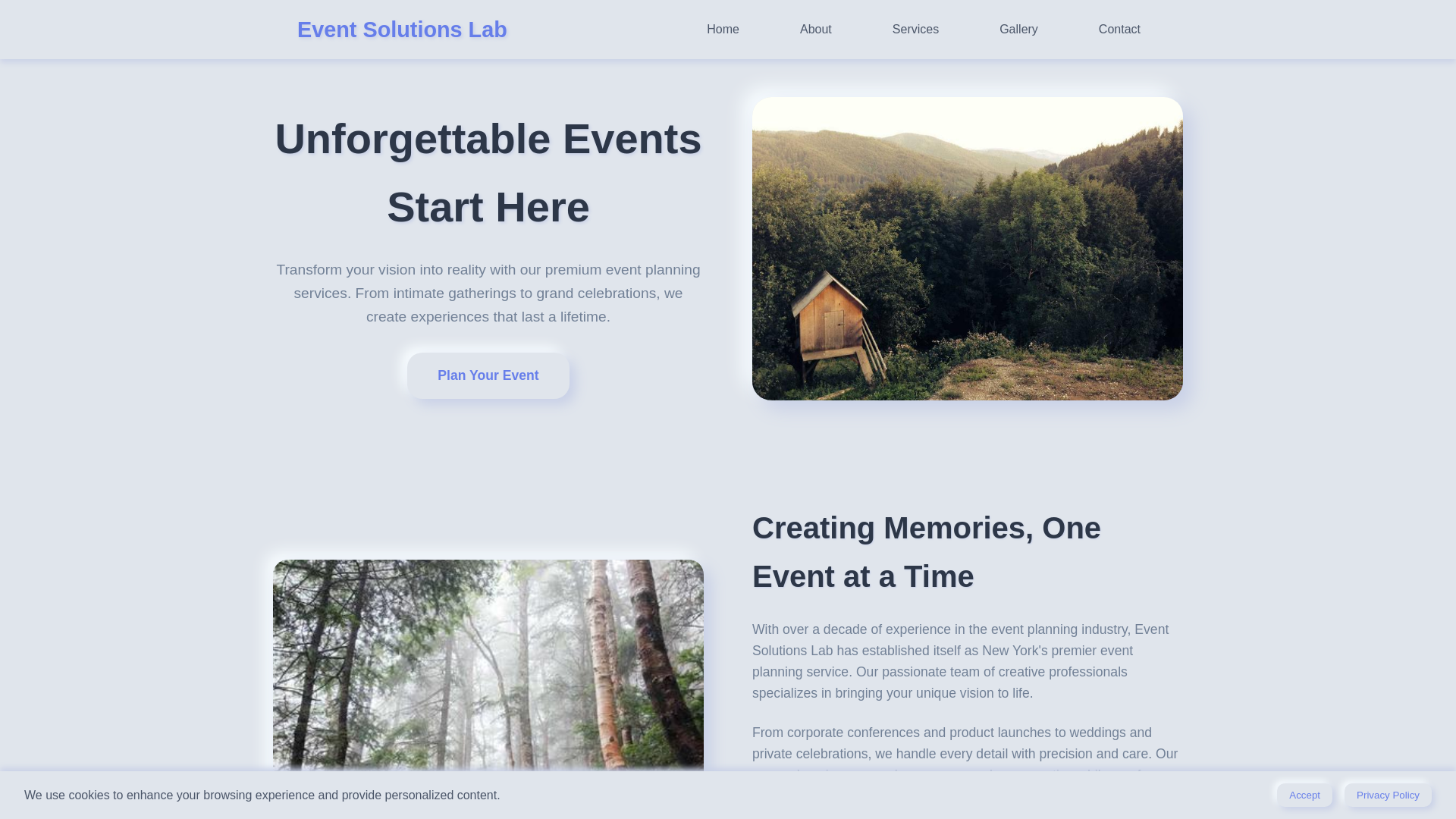 website screenshot of https://eventsolutionslab.click