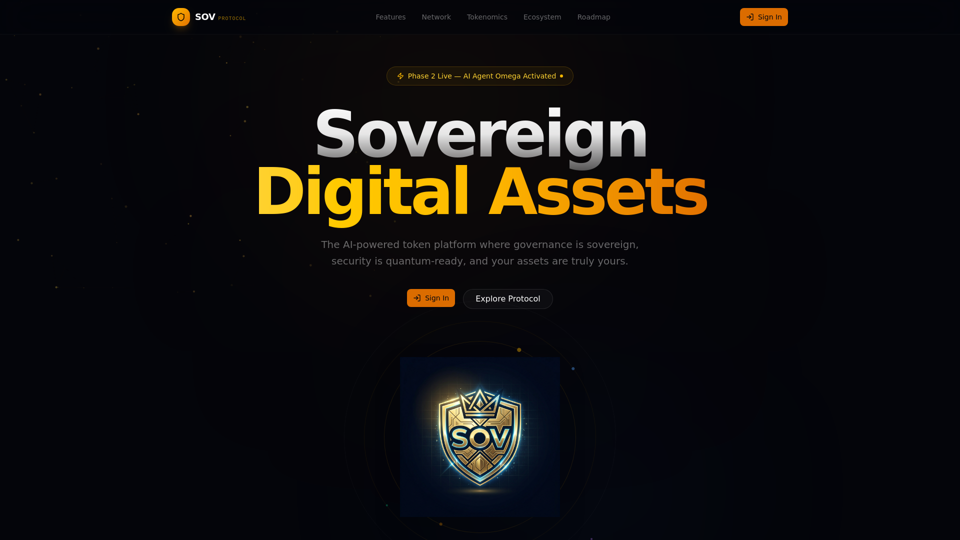 website screenshot of https://sov-assistant.com
