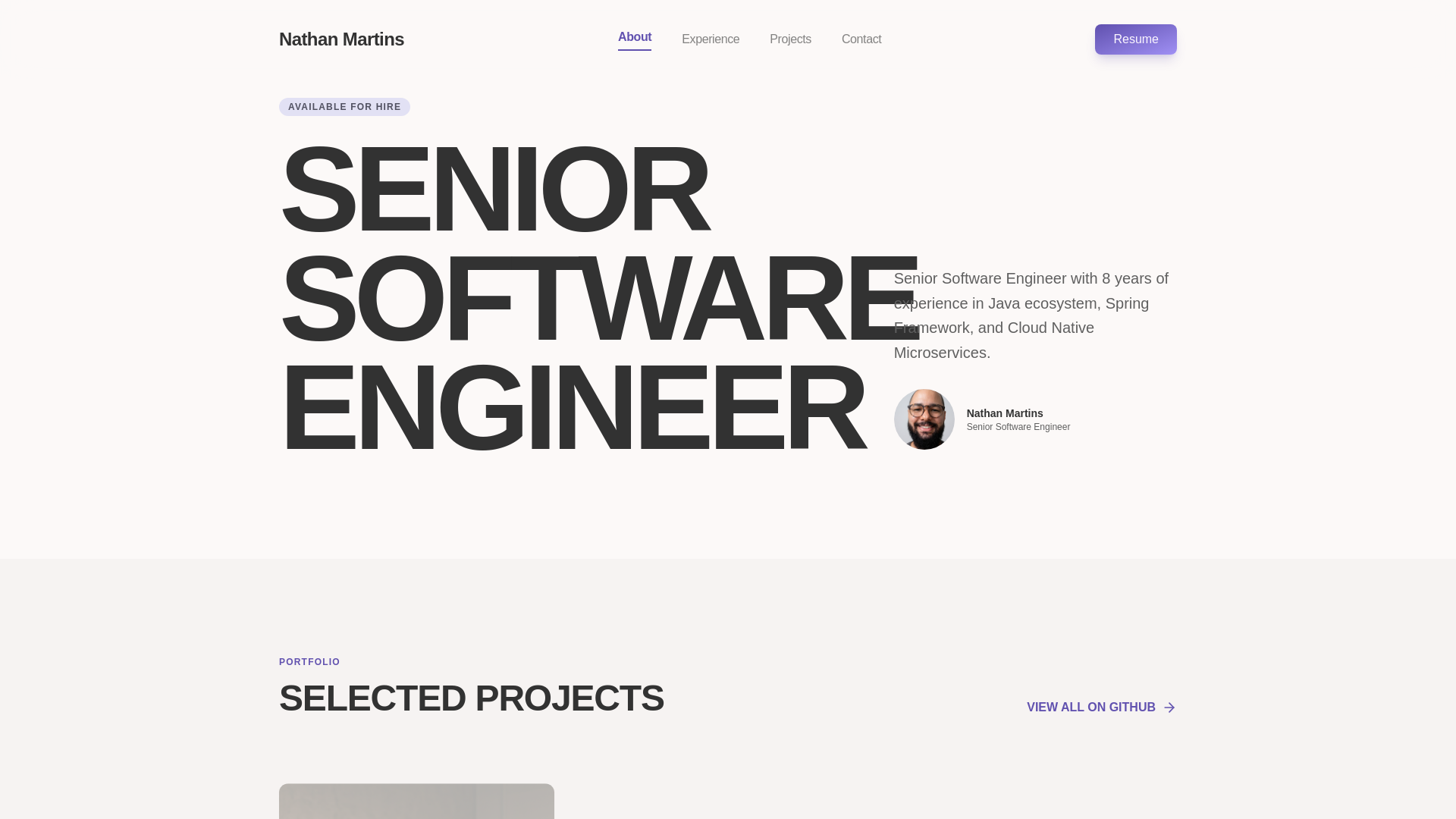 website screenshot of https://nathan-martins-website.pages.dev/