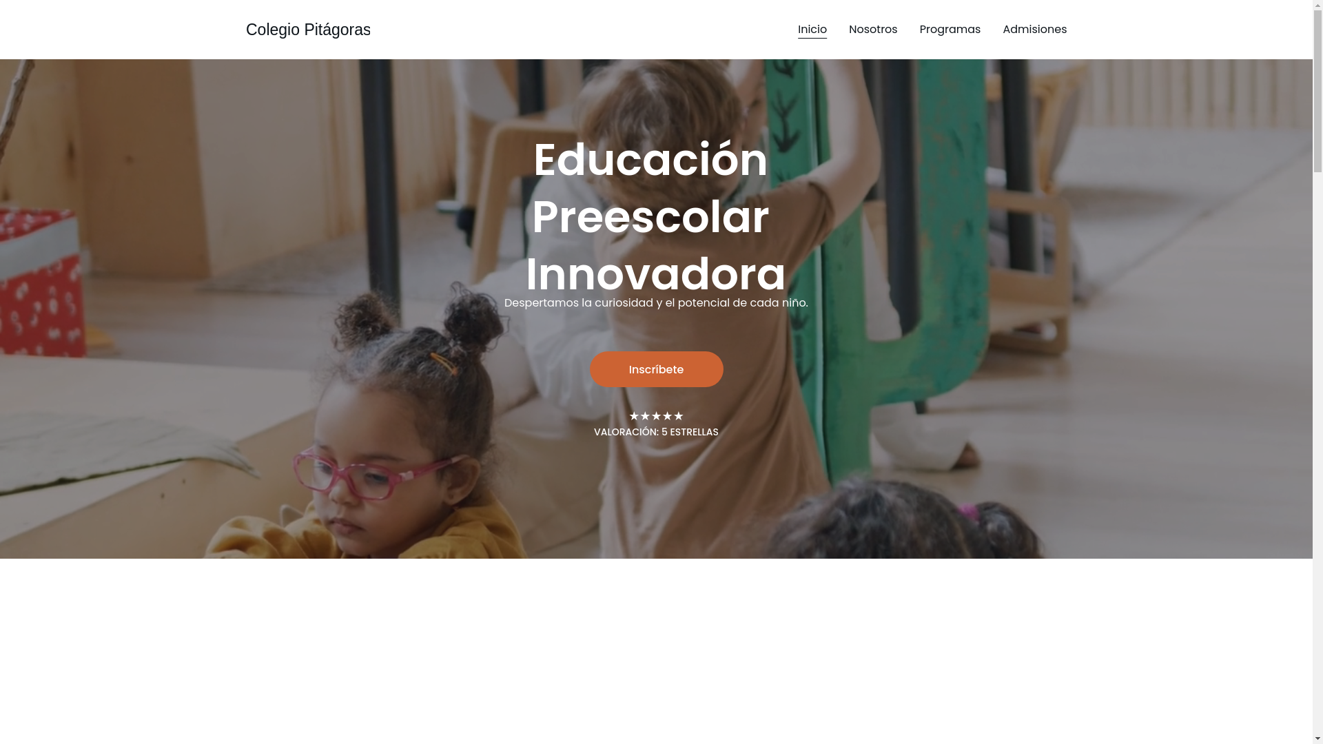 website screenshot of https://colegiopitagoraskids.com/