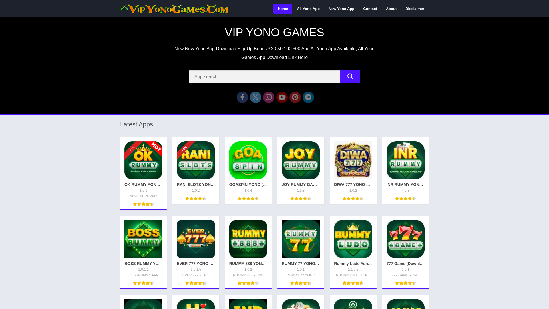 website screenshot of https://www.vipyonogames.com