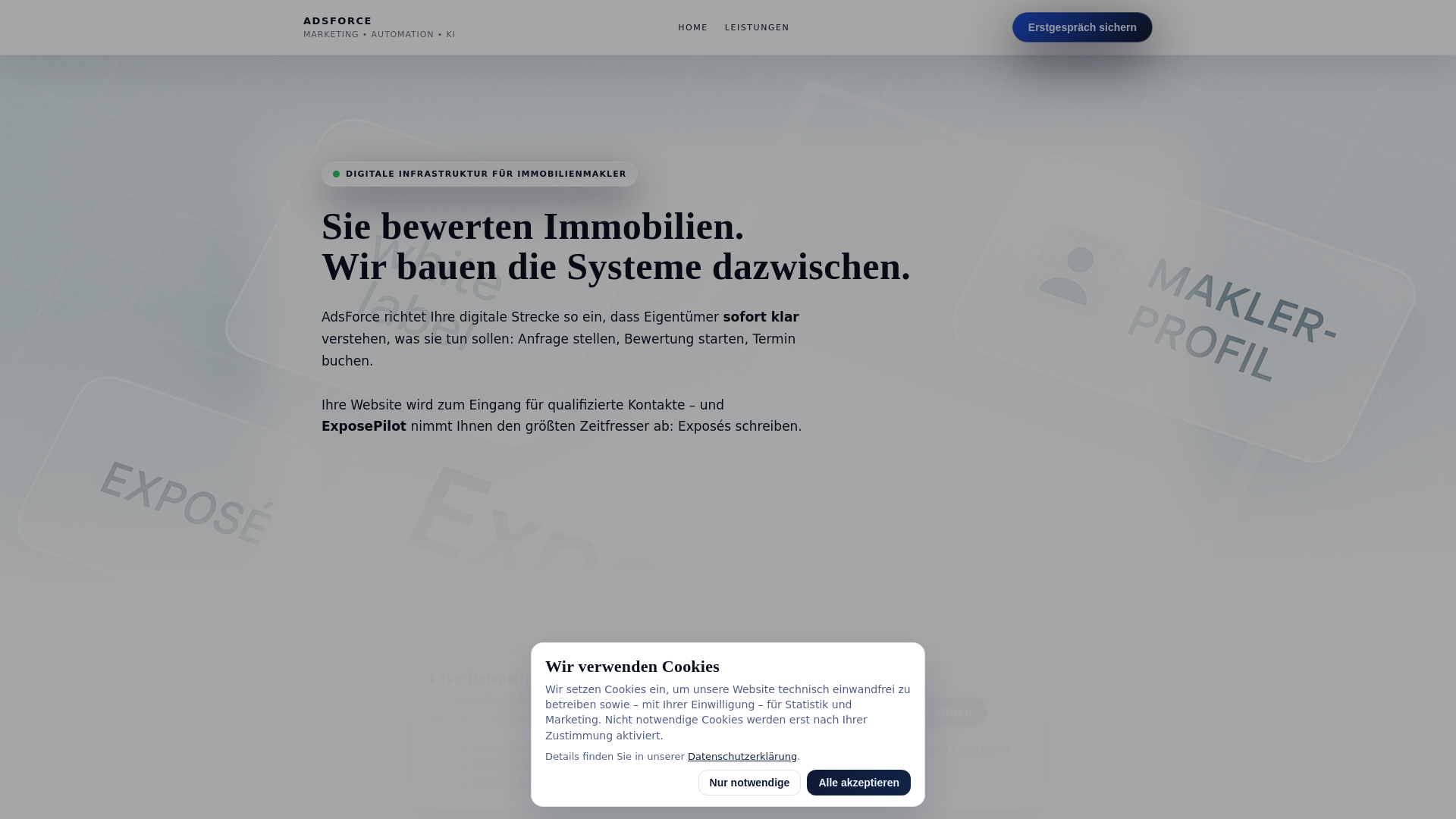 website screenshot of https://adsforce.pages.dev/