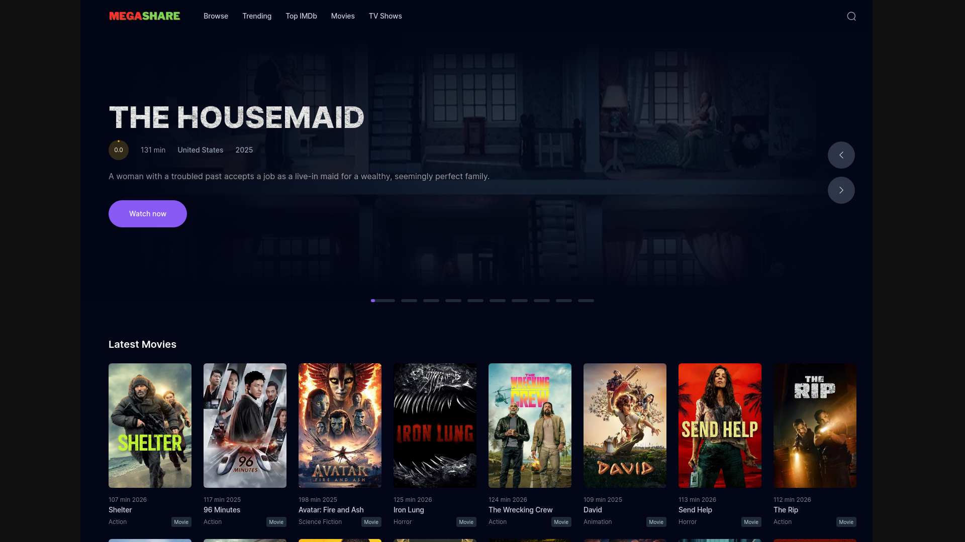 website screenshot of https://livezy.click/megashare/?s=midsommar