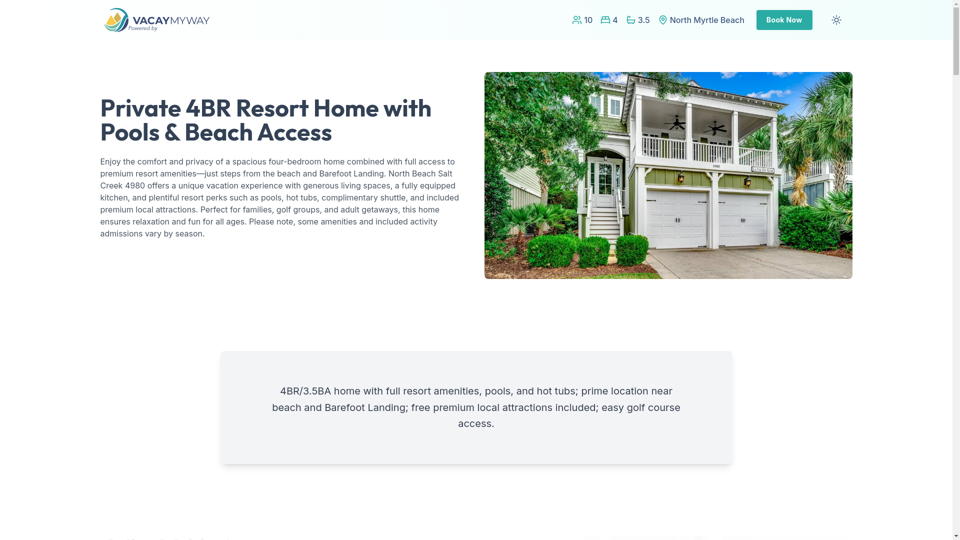 website screenshot of https://beachbalcony.estate/