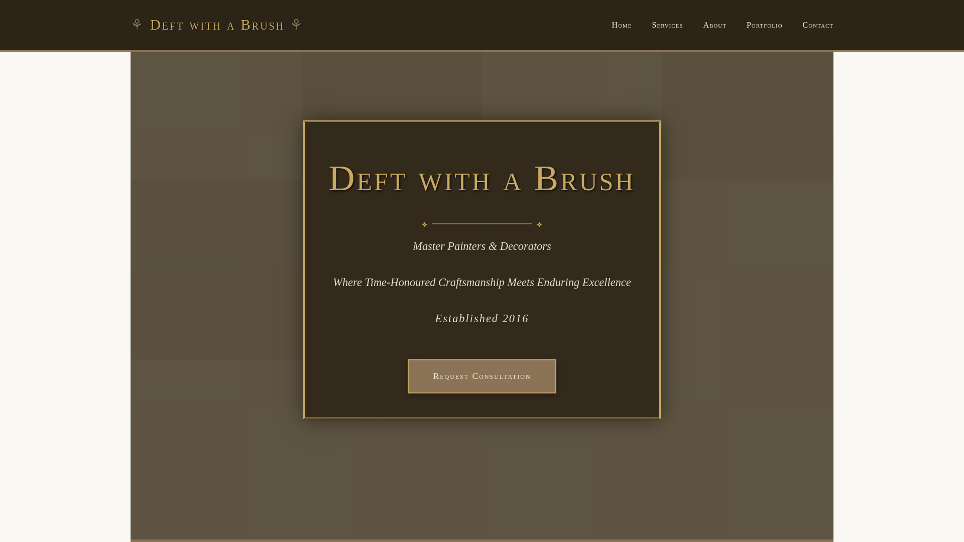 website screenshot of https://deftwithabrush.co.uk