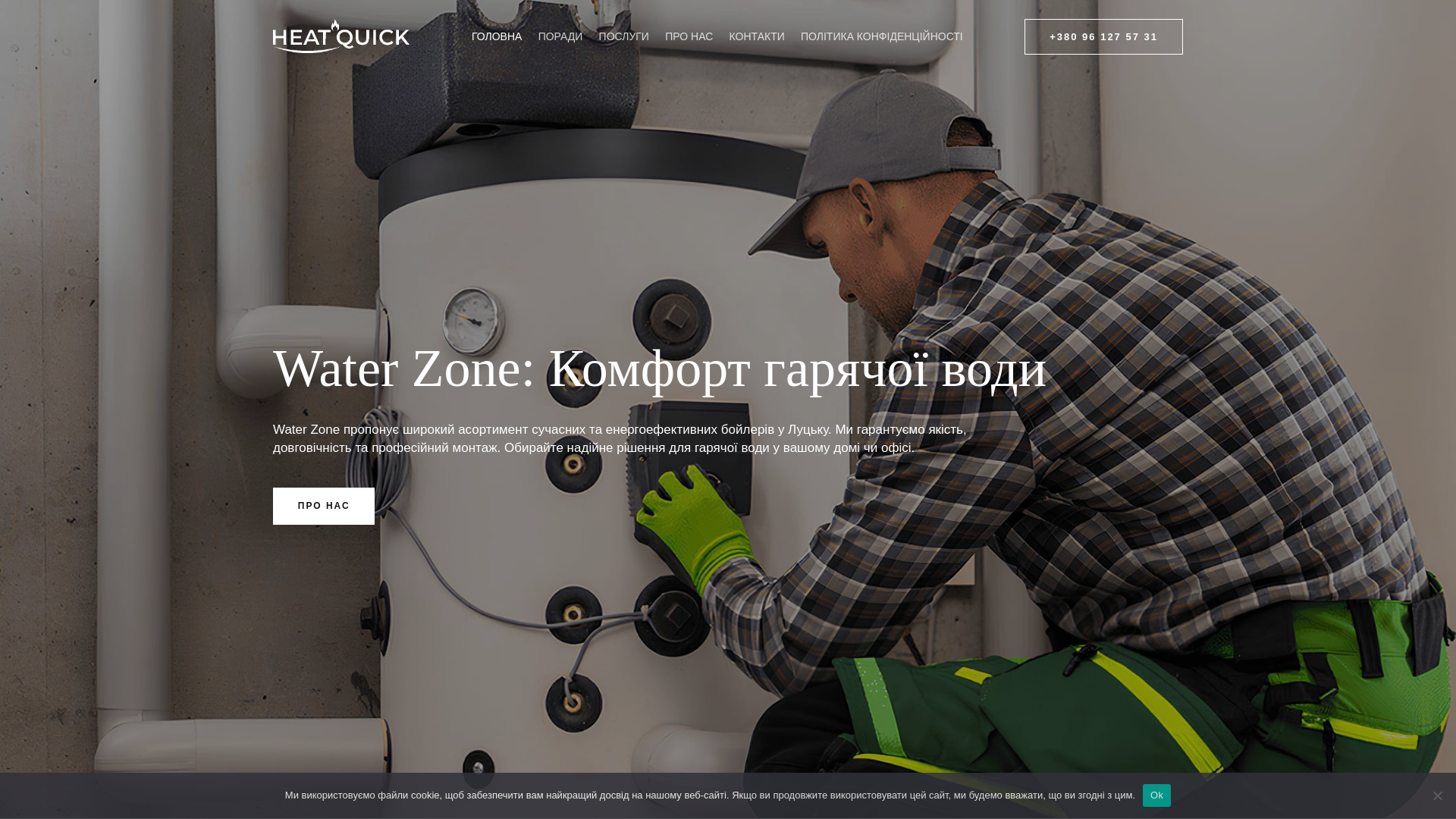 website screenshot of https://waterzone.site/