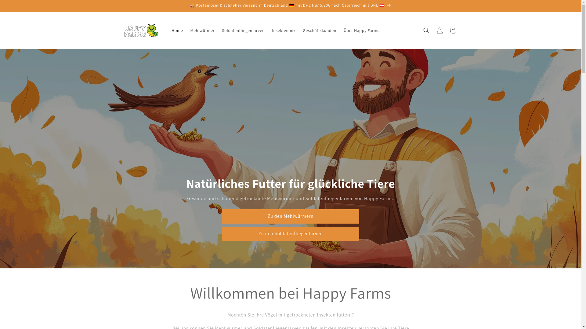 website screenshot of https://happy-farms.it/