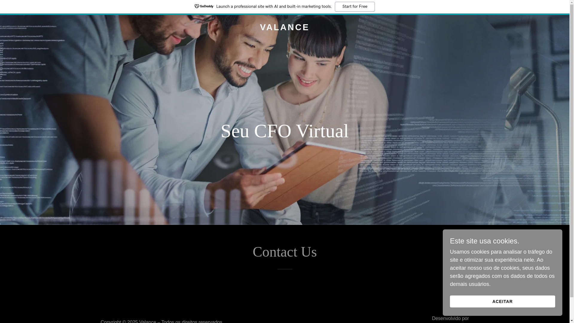 website screenshot of https://valance.com.br/