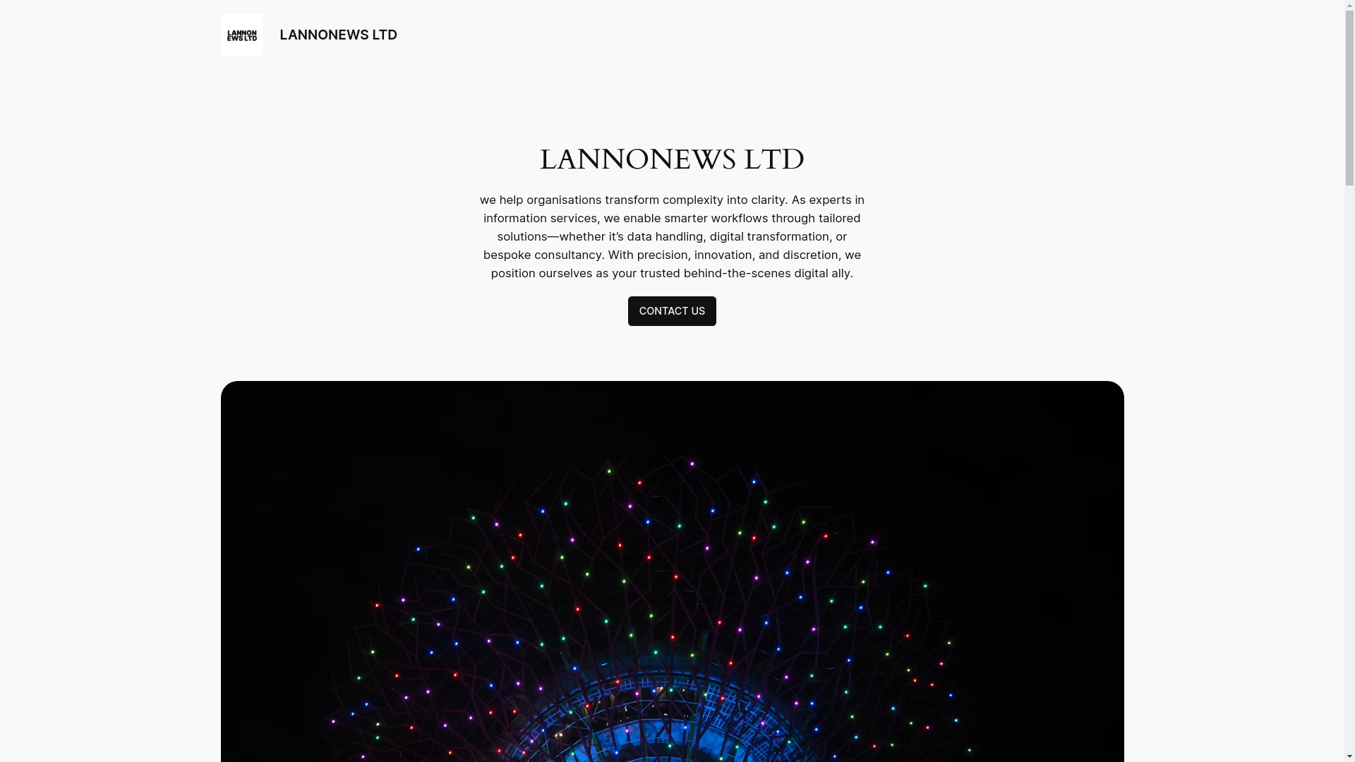 website screenshot of https://lannonews.space/