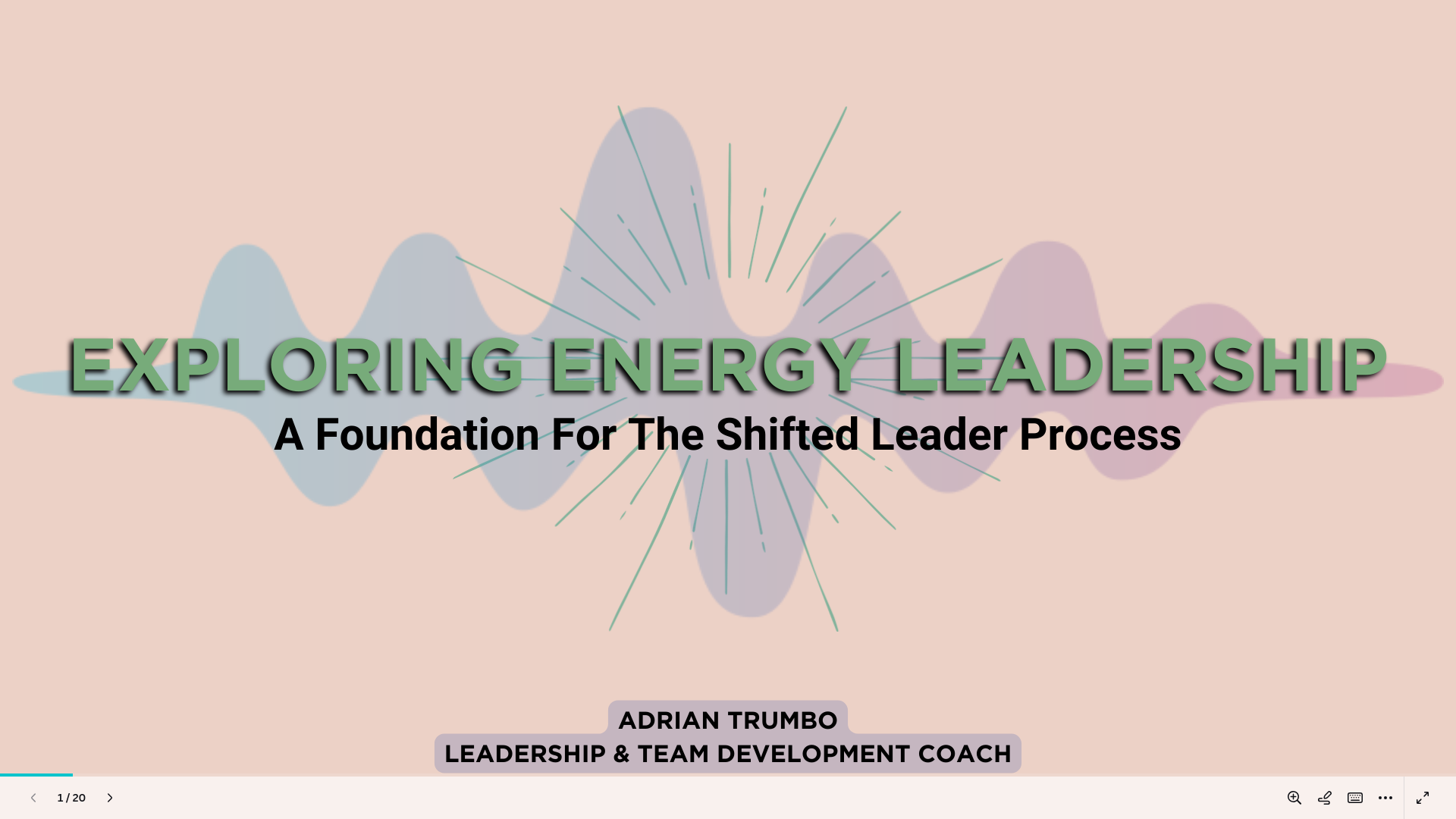 website screenshot of https://exploringenergyleadership.com/