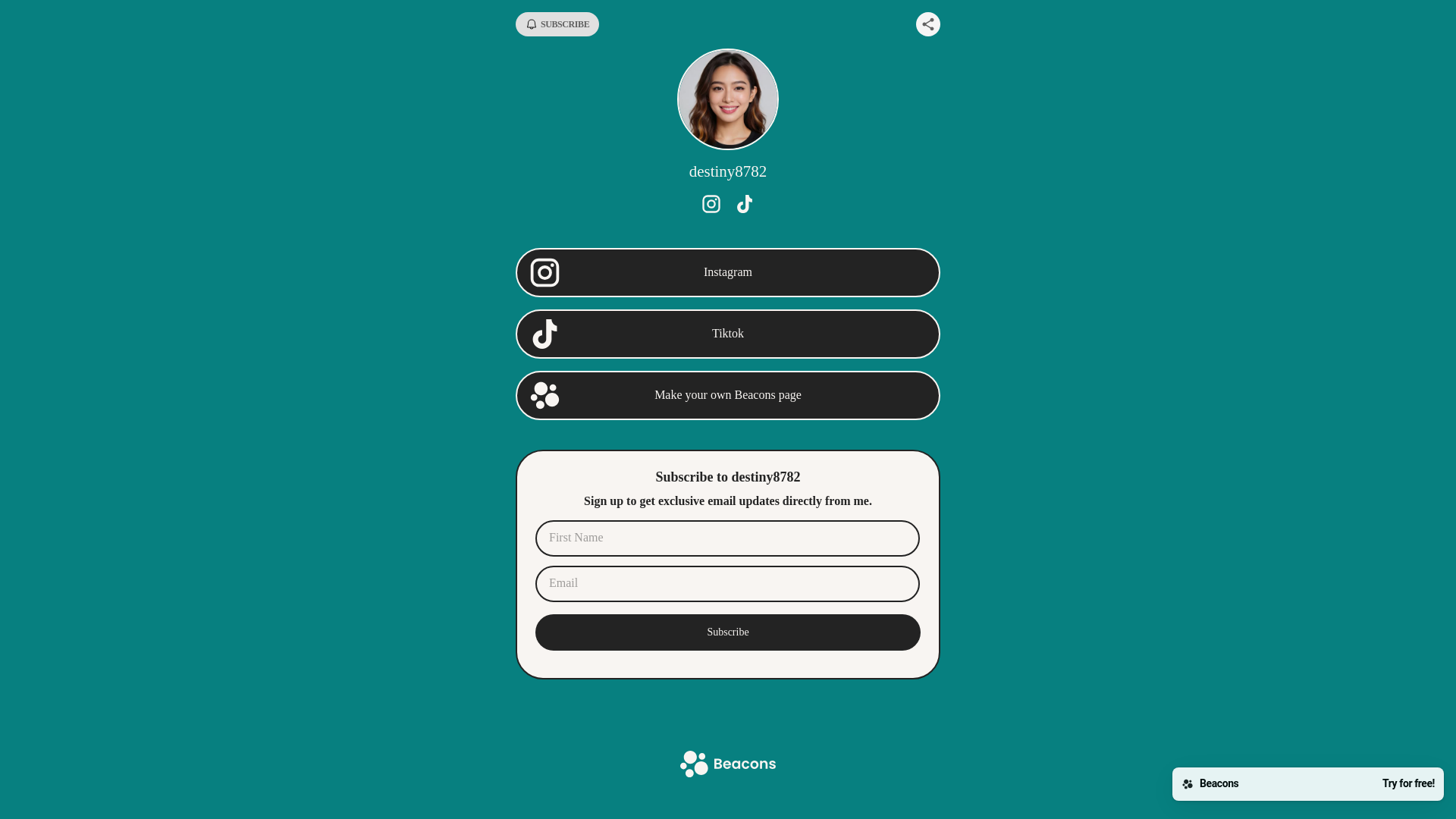 website screenshot of https://destiny8782.com/