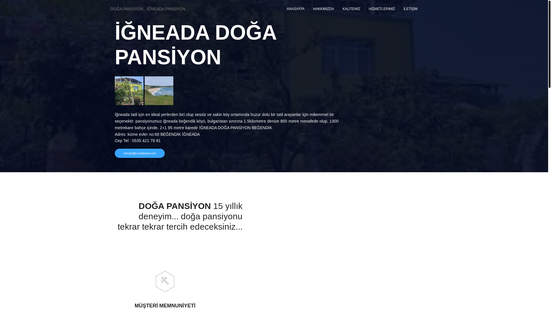 website screenshot of https://igneadadogapansiyon.com/