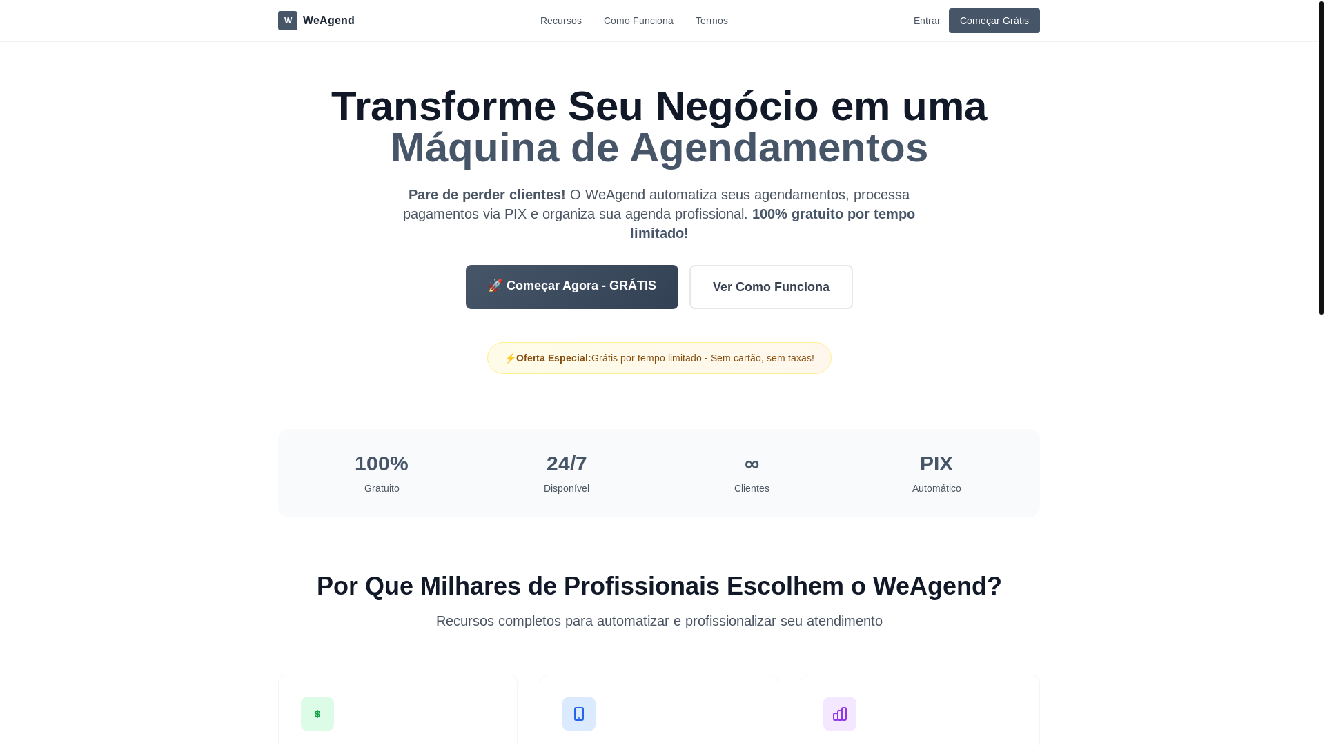 website screenshot of https://weagend.com/