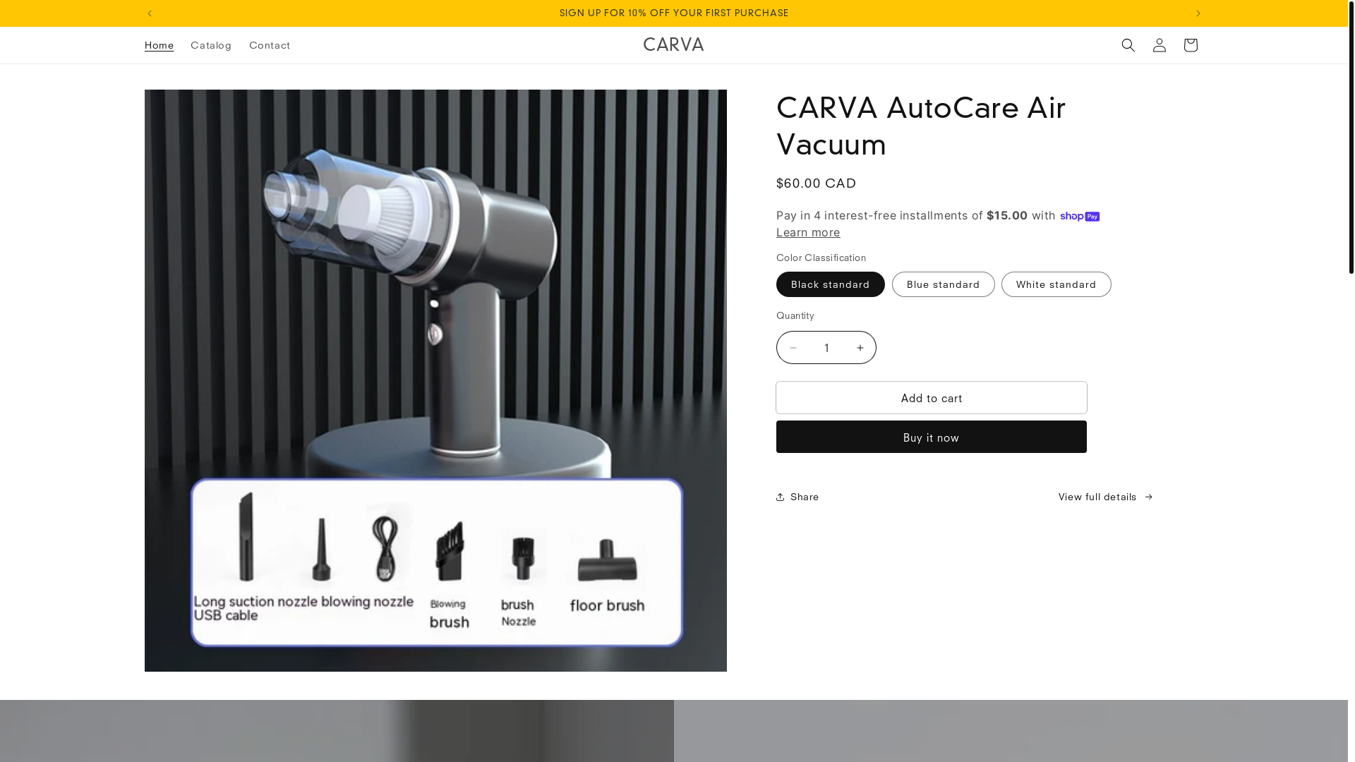 website screenshot of https://carva.com.co/