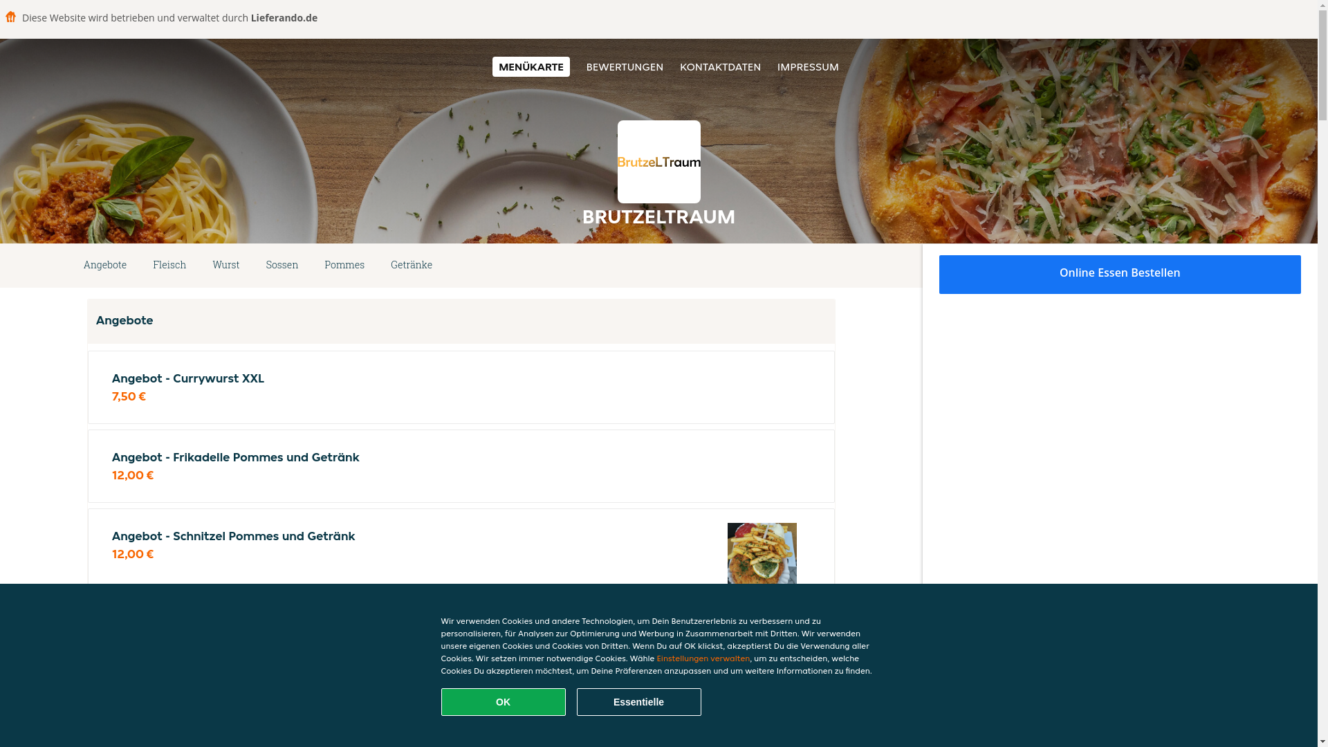 website screenshot of https://brutzeltraum-hamburg.de/