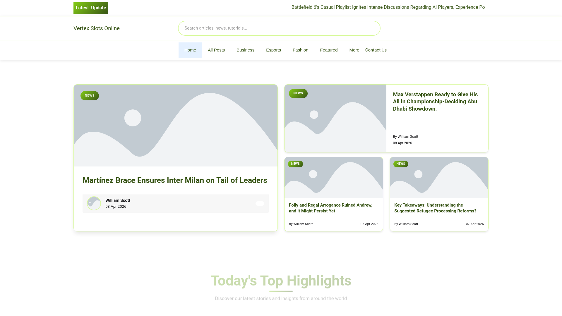 website screenshot of https://vertexslotsonline.nl/