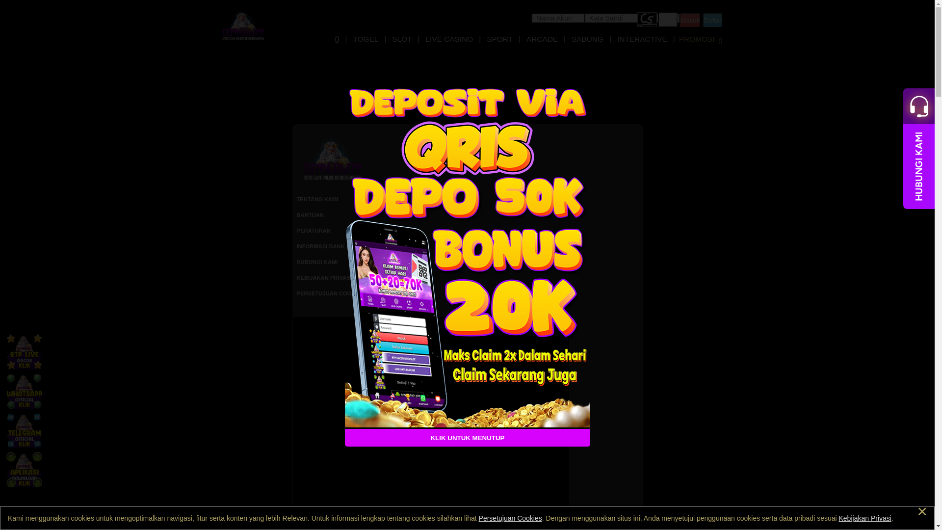 website screenshot of https://dotaslot-main03.site/