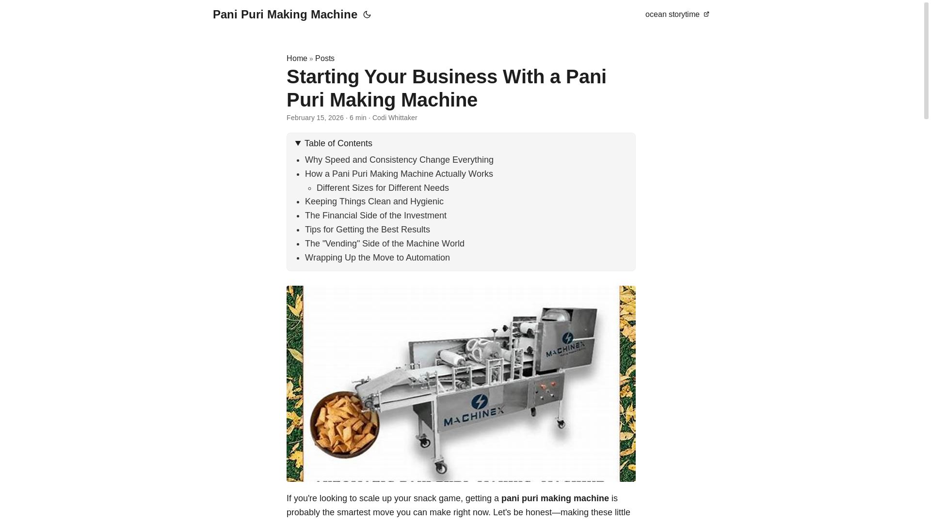 website screenshot of https://pani-puri-making-machine.pages.dev/