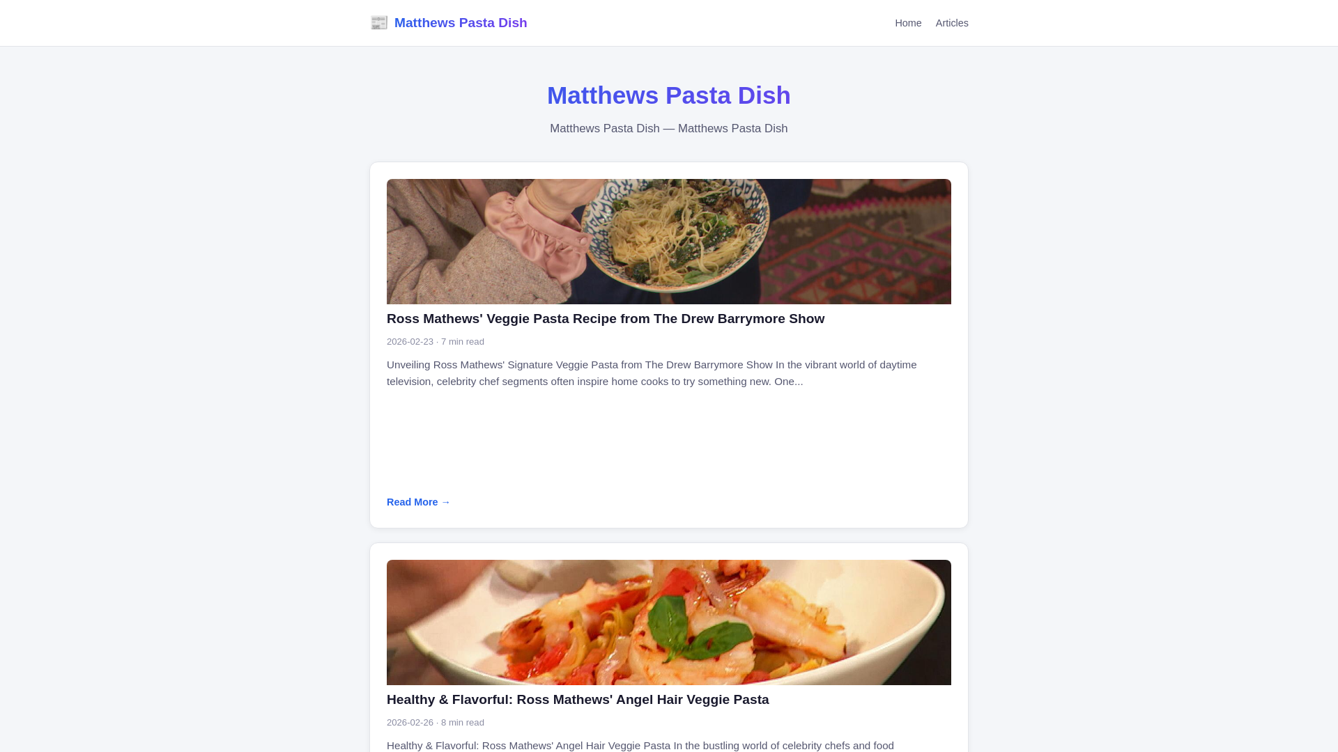 website screenshot of https://matthews-pasta-dish.pages.dev/