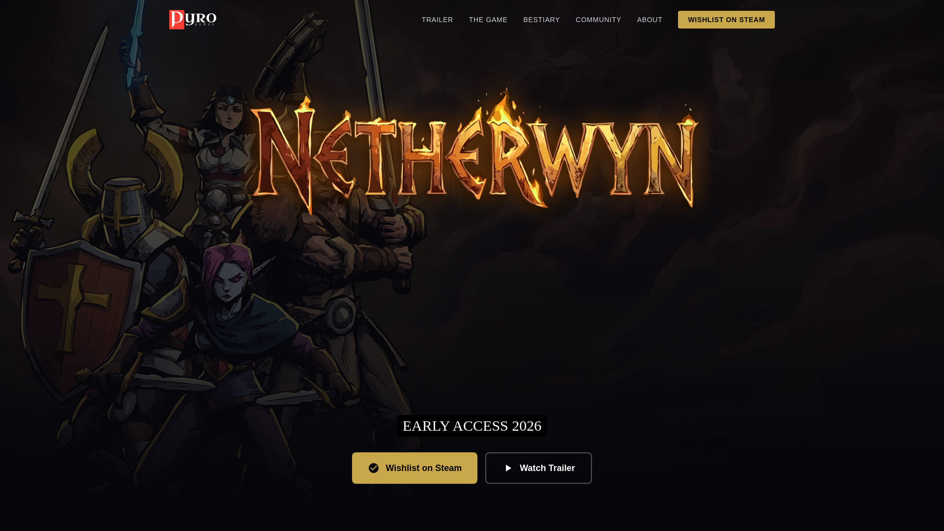 website screenshot of https://netherwyn.online/