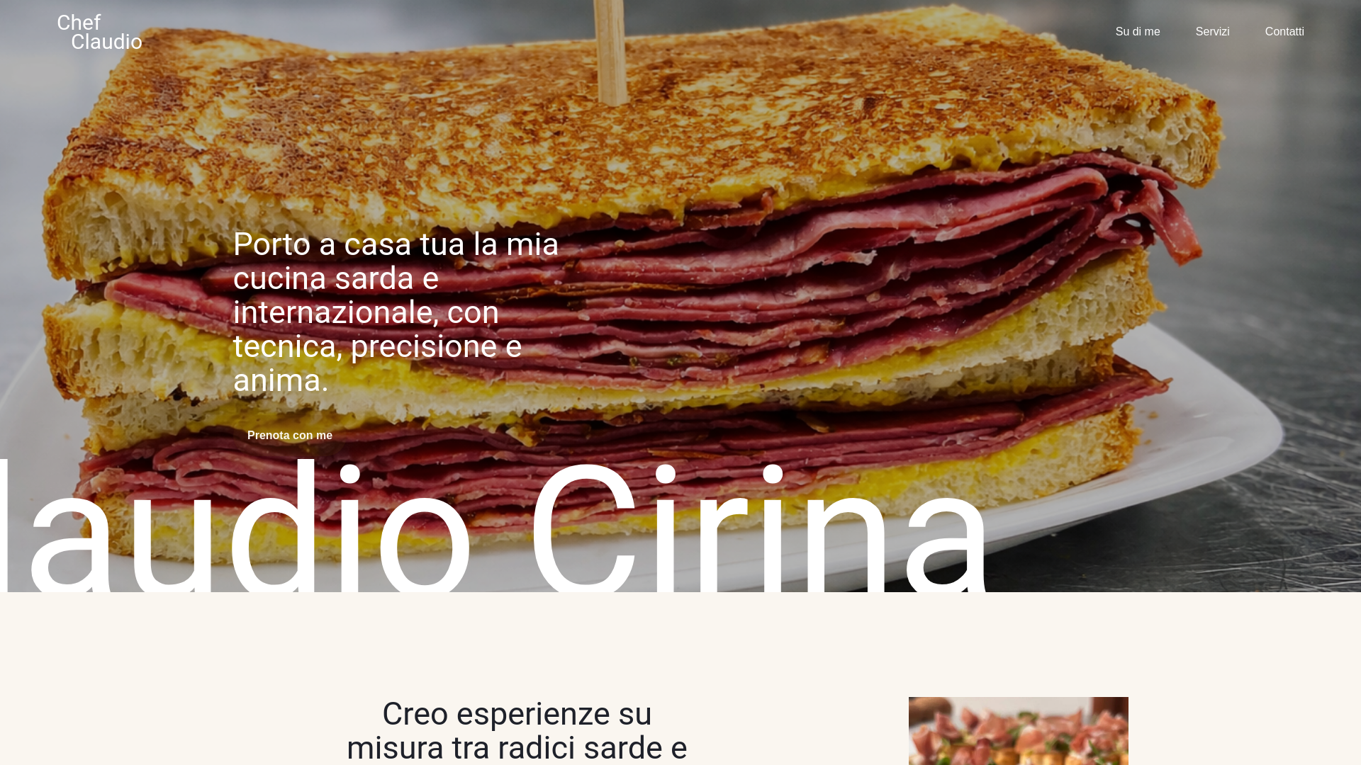 website screenshot of https://chefclaudiocirina.com/