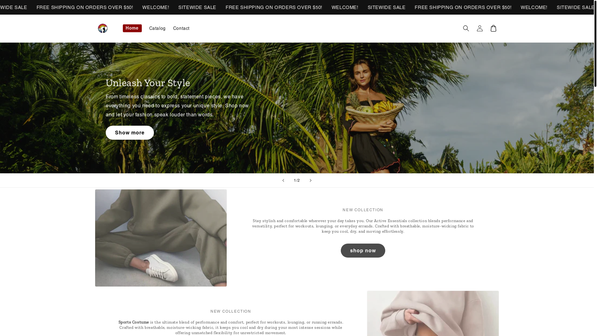 website screenshot of https://stylishandfitness.store/