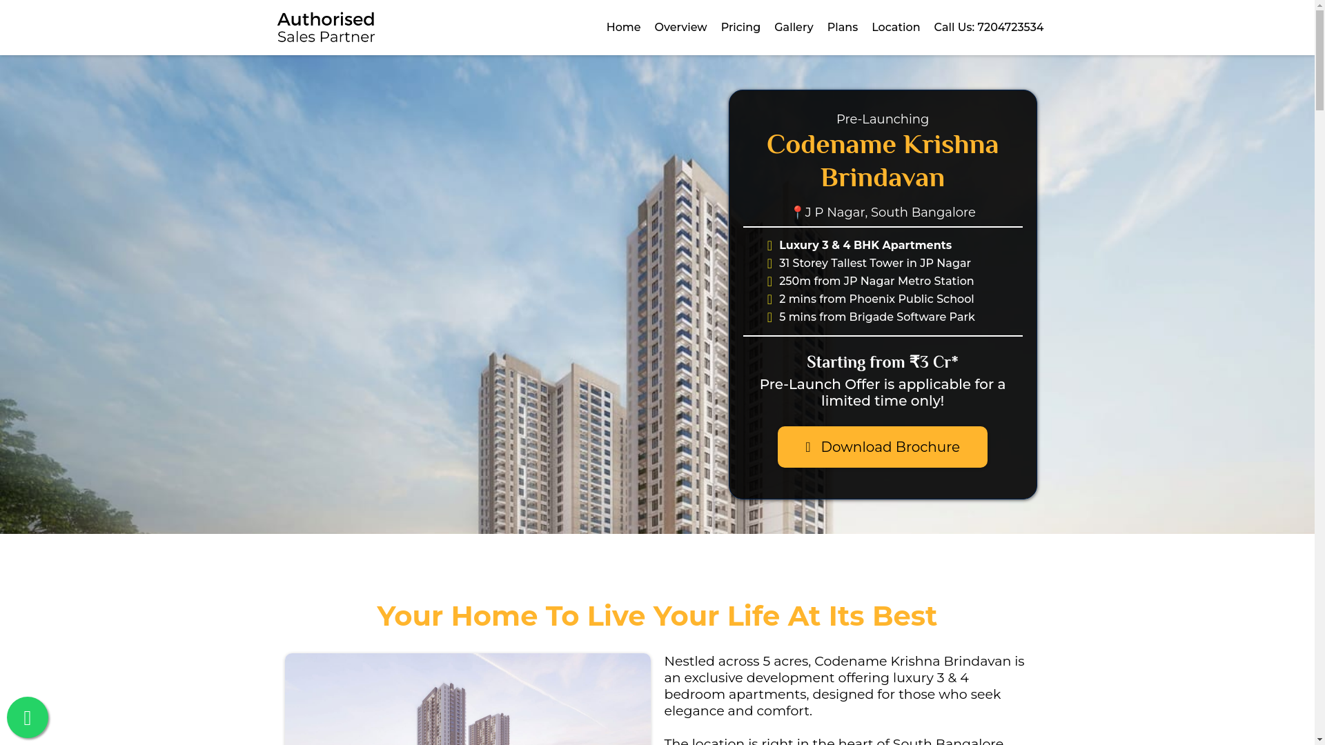 website screenshot of https://krishna-brindavan.com/