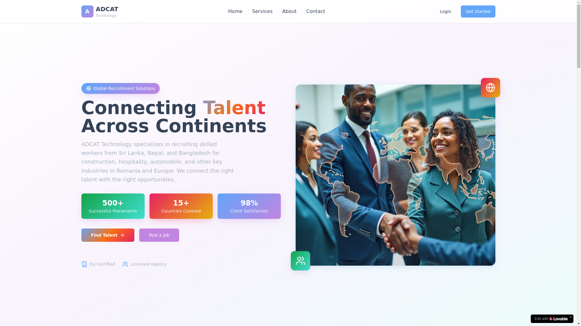 website screenshot of https://adcat-tech.com/