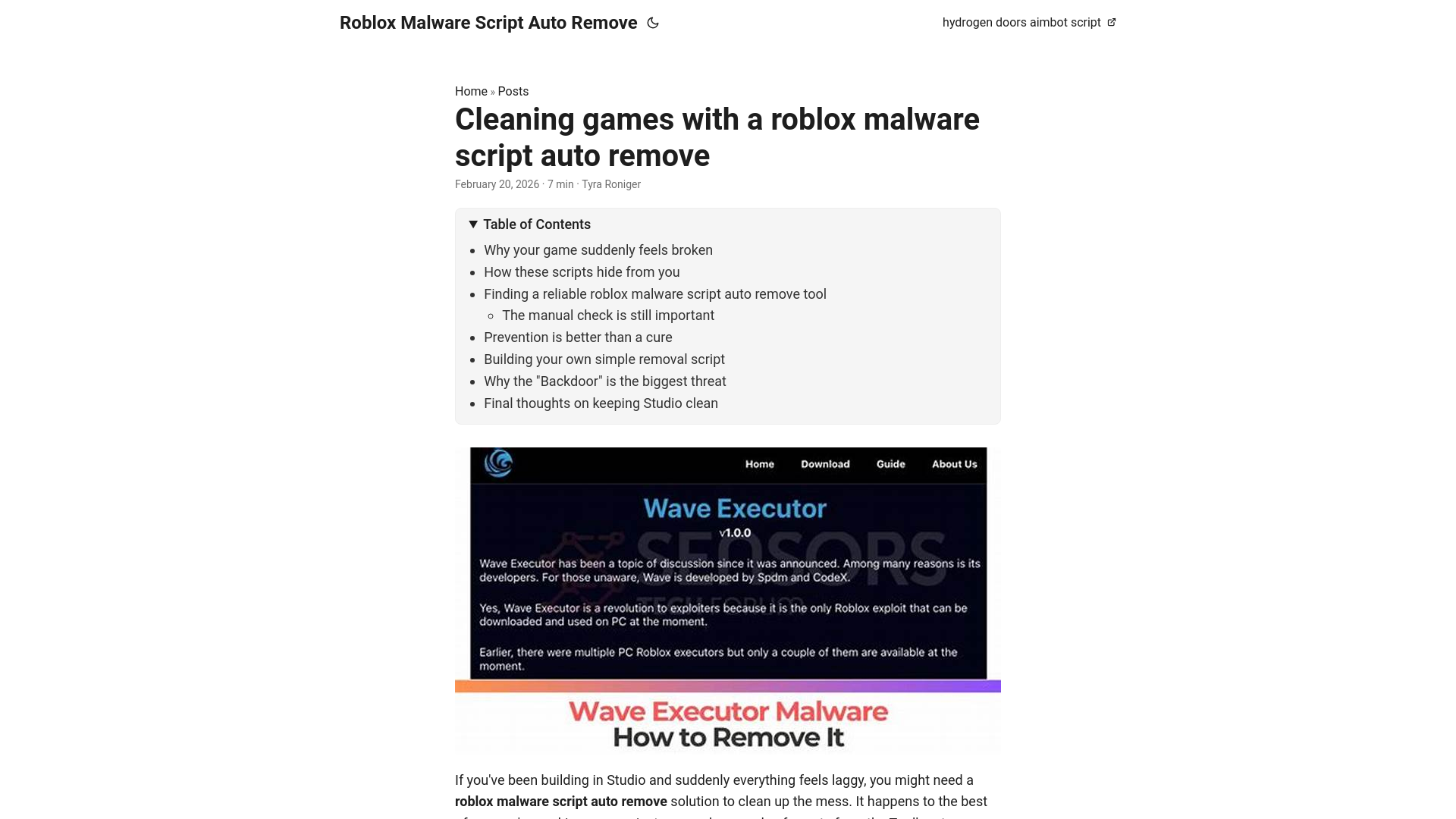 website screenshot of https://roblox-malware-script-auto-remove.pages.dev/