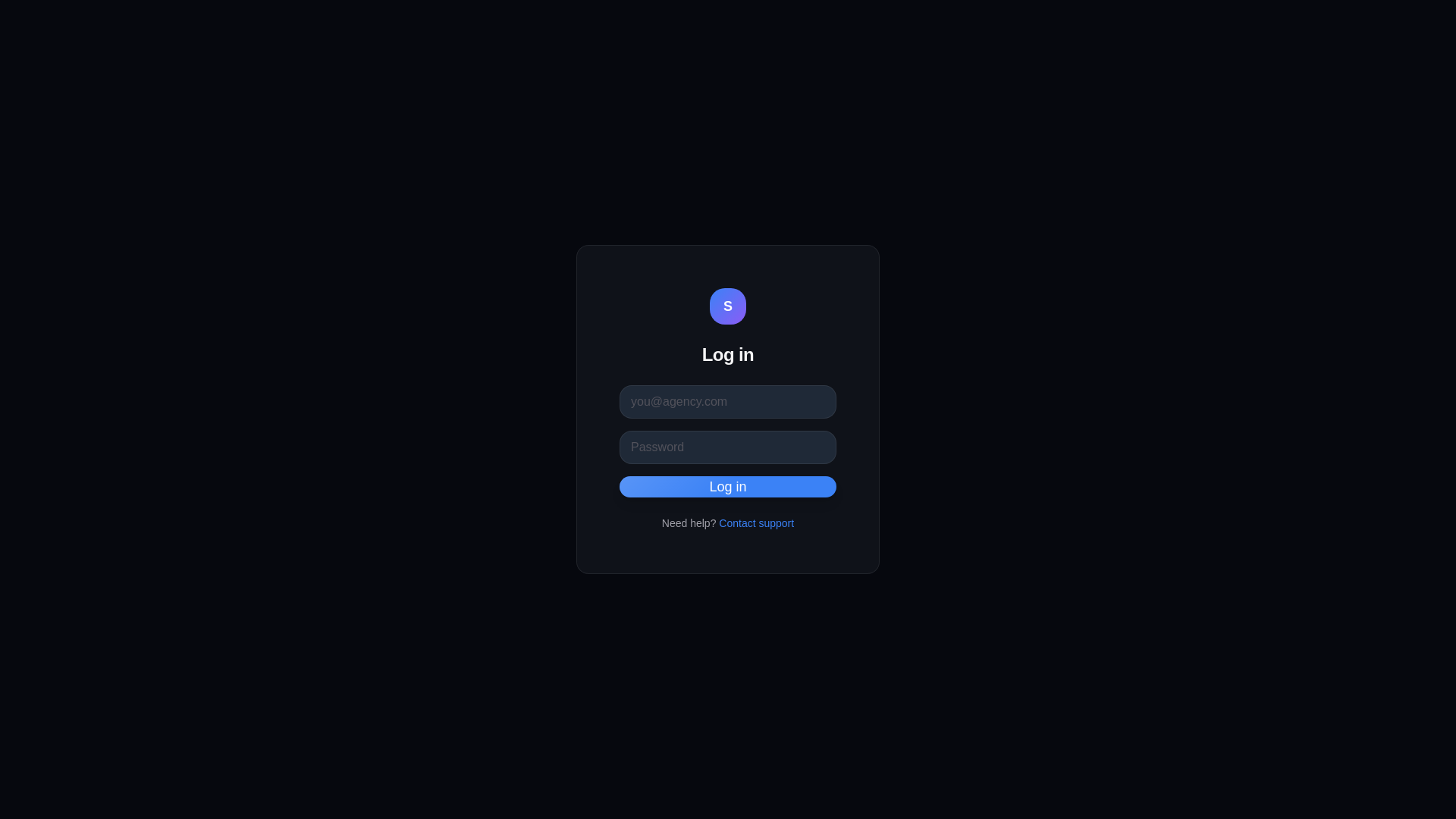 website screenshot of https://stardust-dashboard.com/