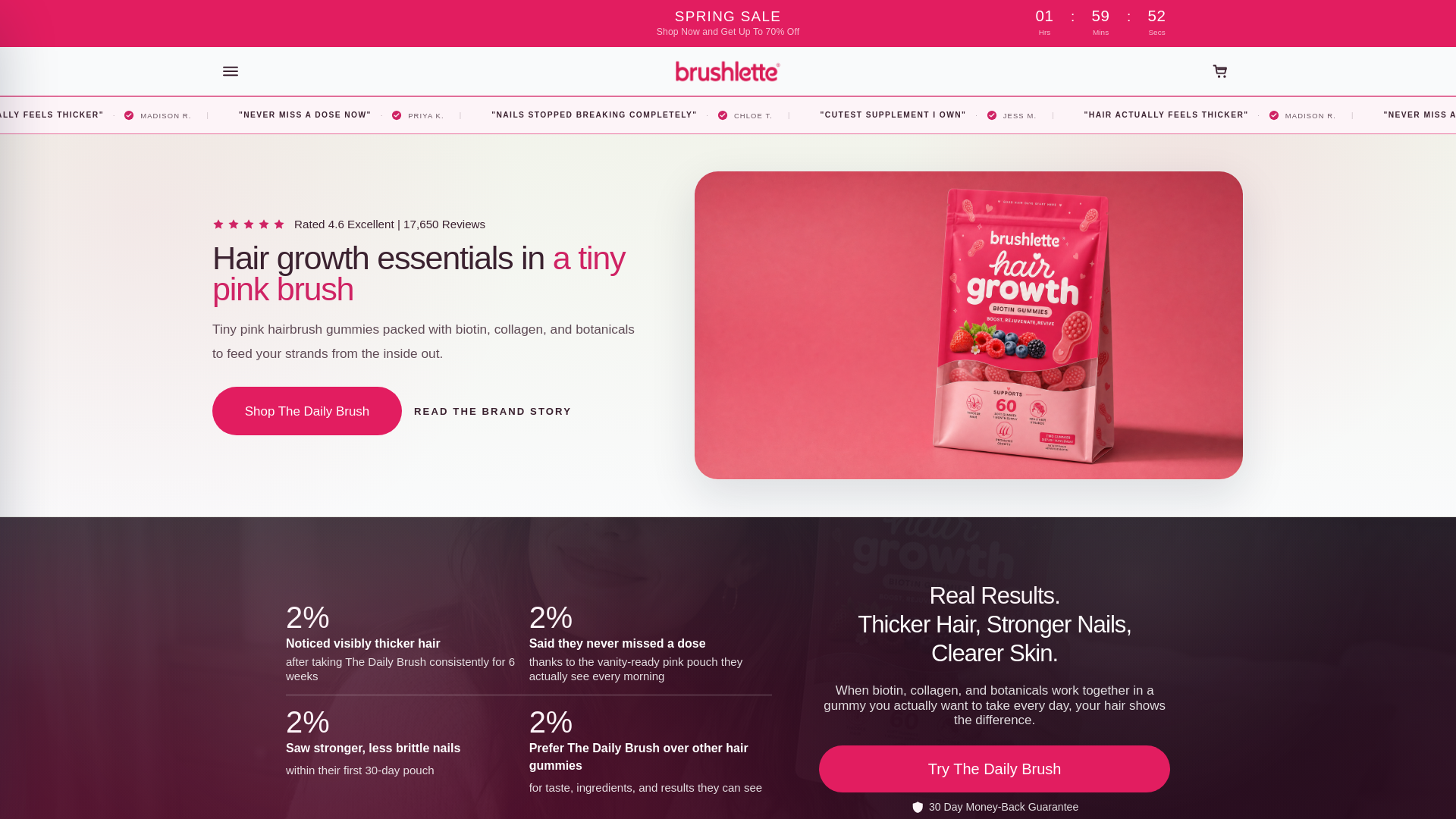 website screenshot of https://trybrushlette.com/