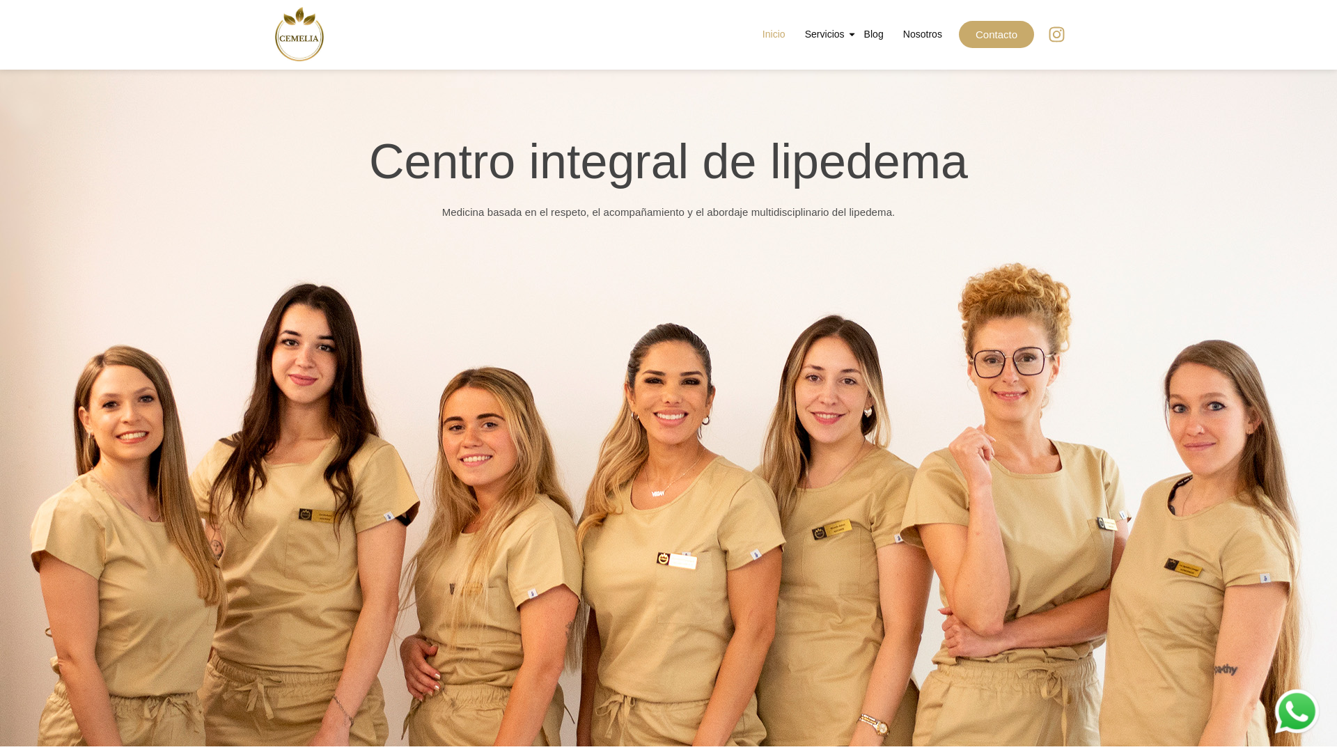 website screenshot of https://cemelialipedemacenter.com.ar