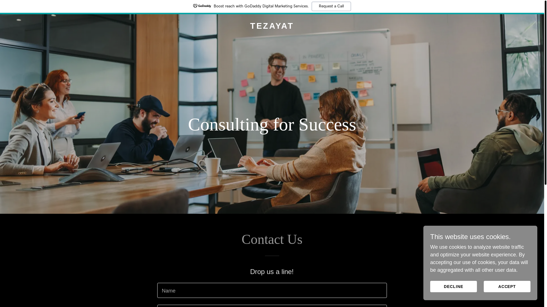 website screenshot of https://tezayat.com/