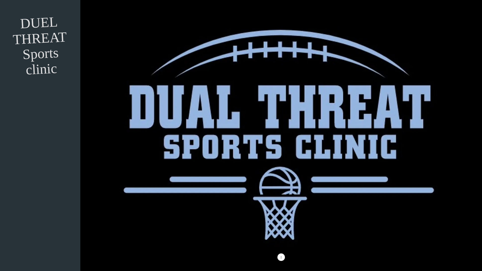 website screenshot of https://dualthreatsportsclinic.com/