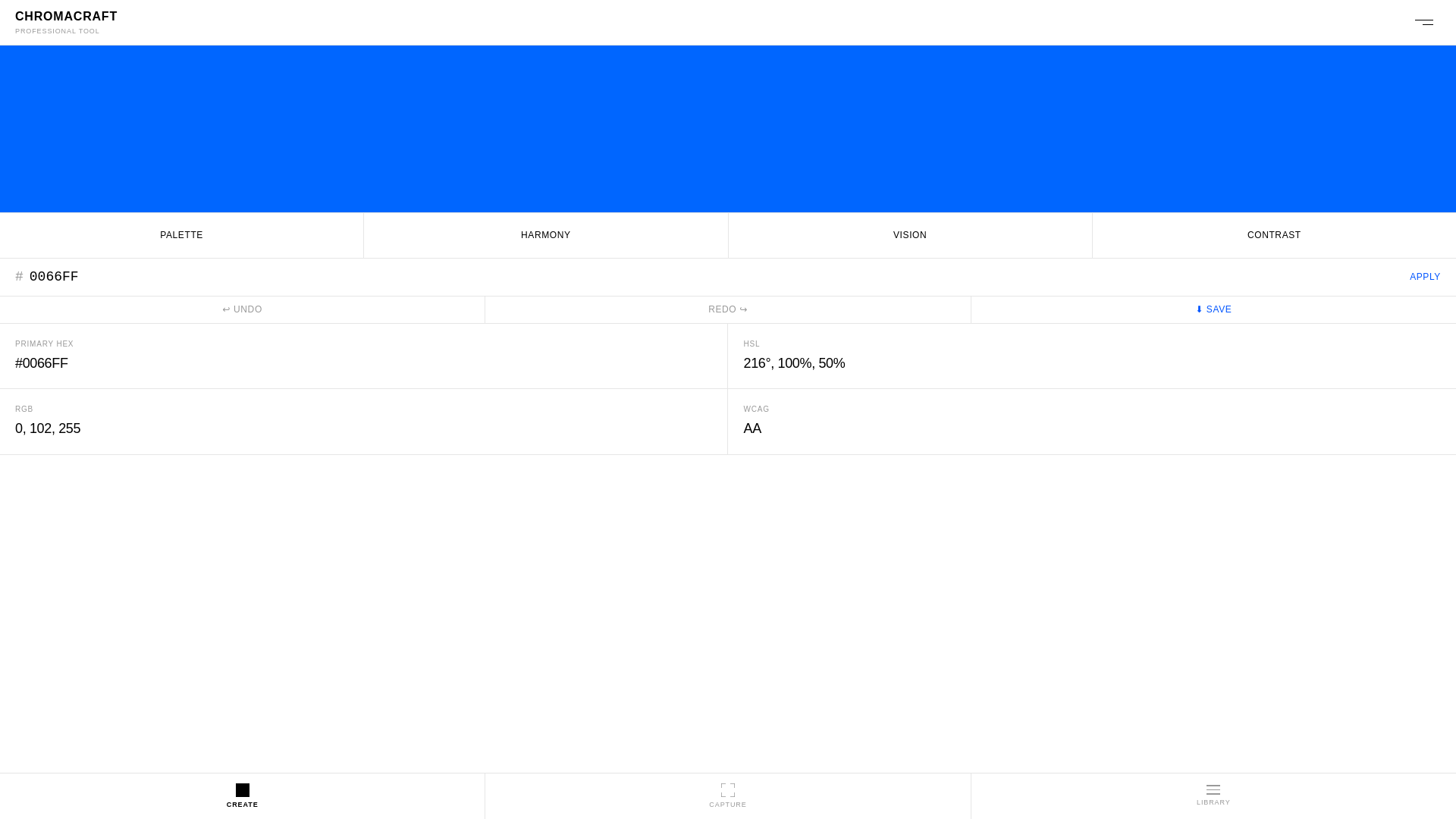 website screenshot of https://chromacraft-3bl.pages.dev/