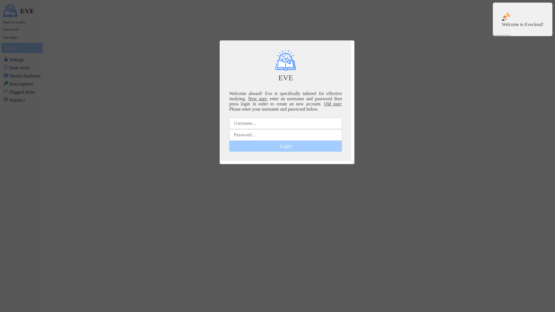 website screenshot of https://evecloud.pages.dev/