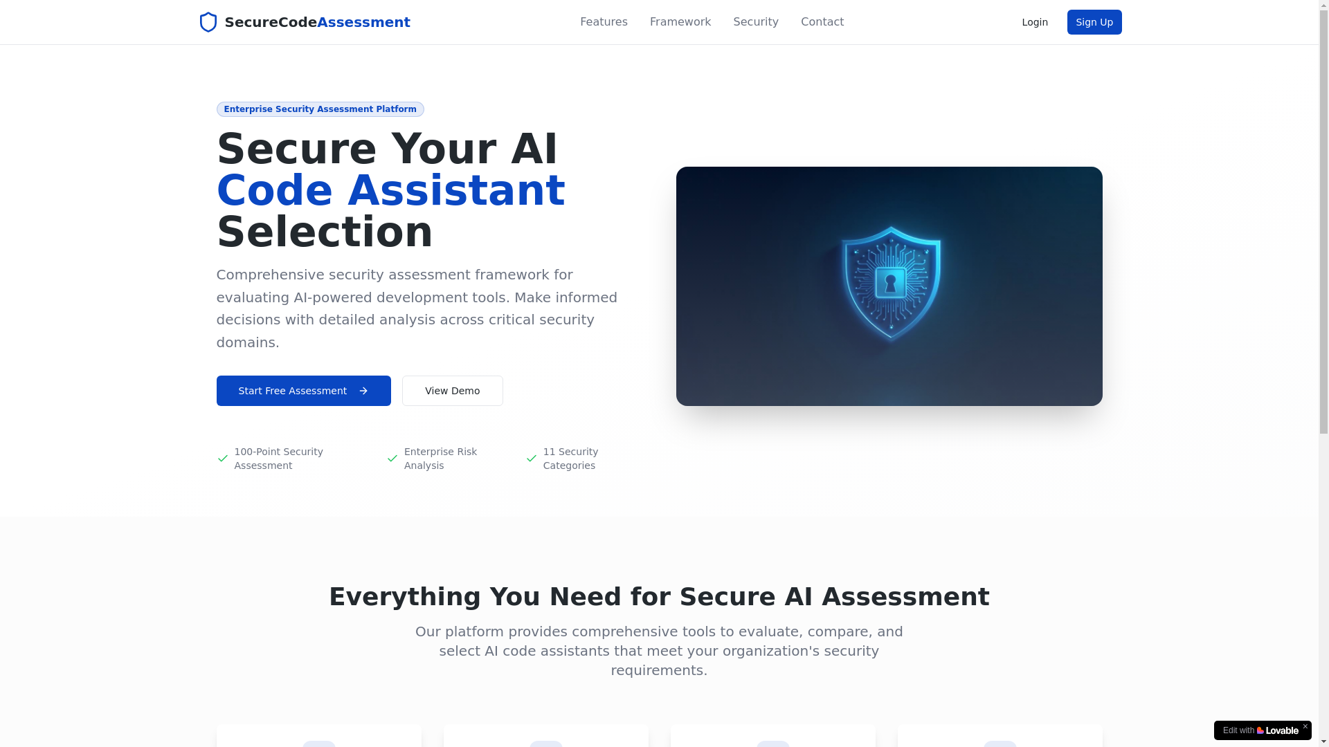 website screenshot of https://securityatlas.ai/