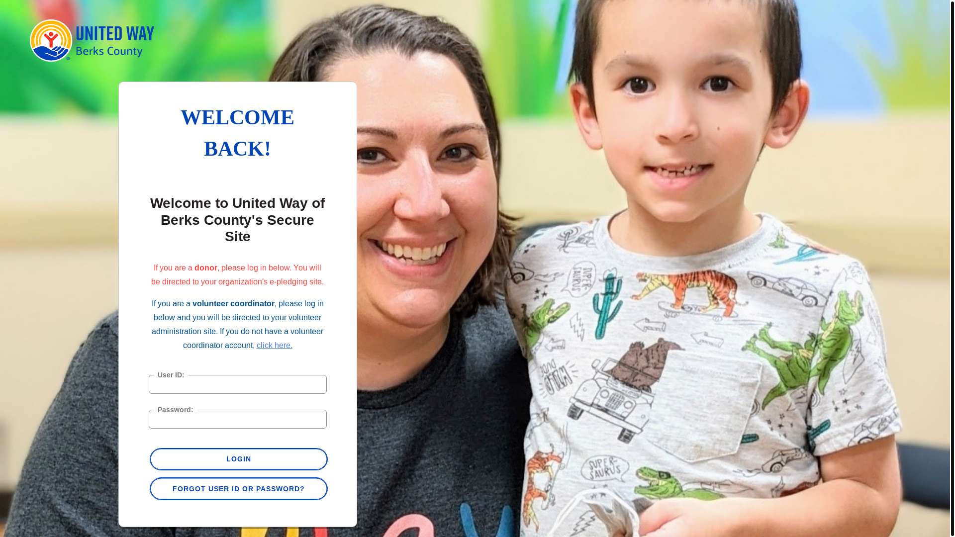 website screenshot of https://ecommunity.uwberks.org/Begin.jsp