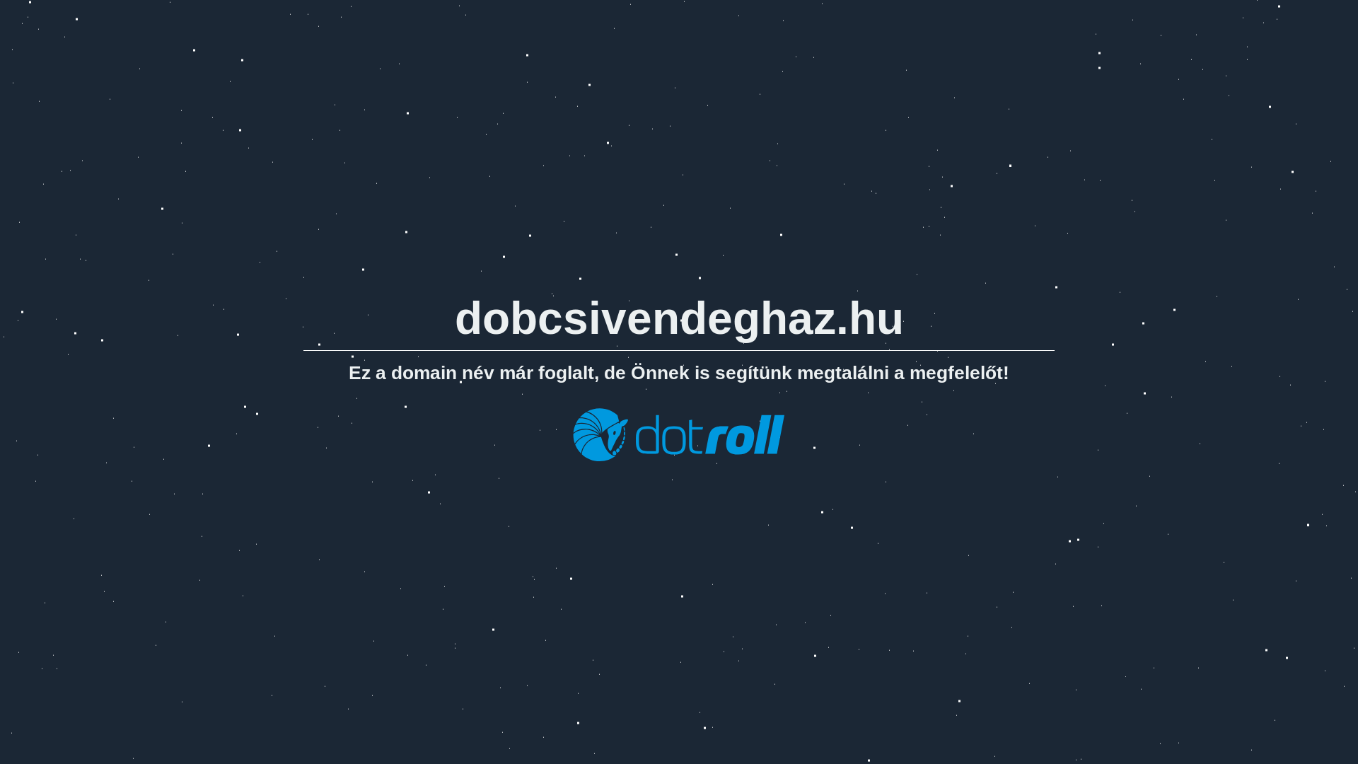 website screenshot of https://dobcsivendeghaz.hu/
