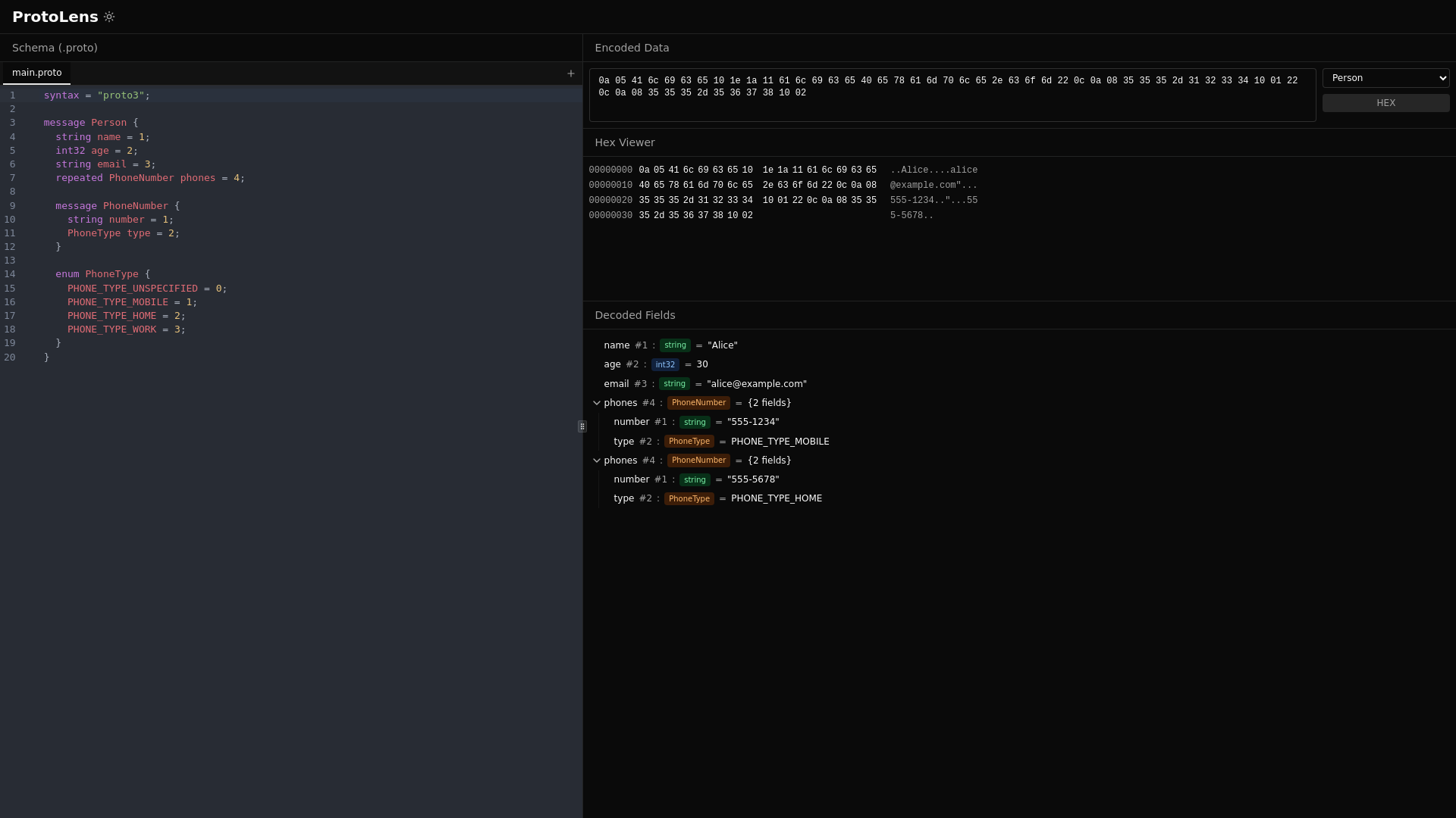 website screenshot of https://protolens.pages.dev/