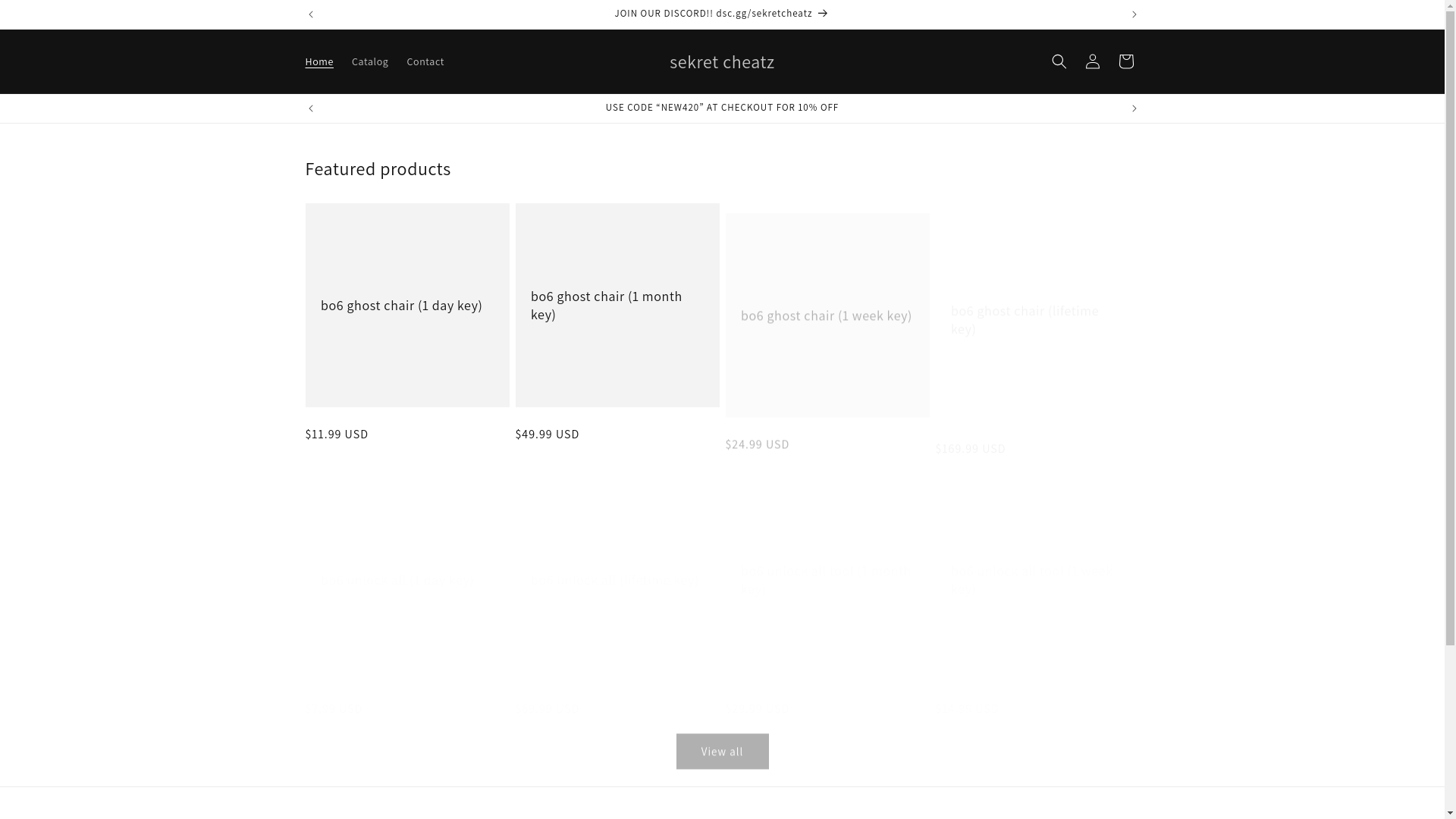 website screenshot of https://sekretcheatz.shop/