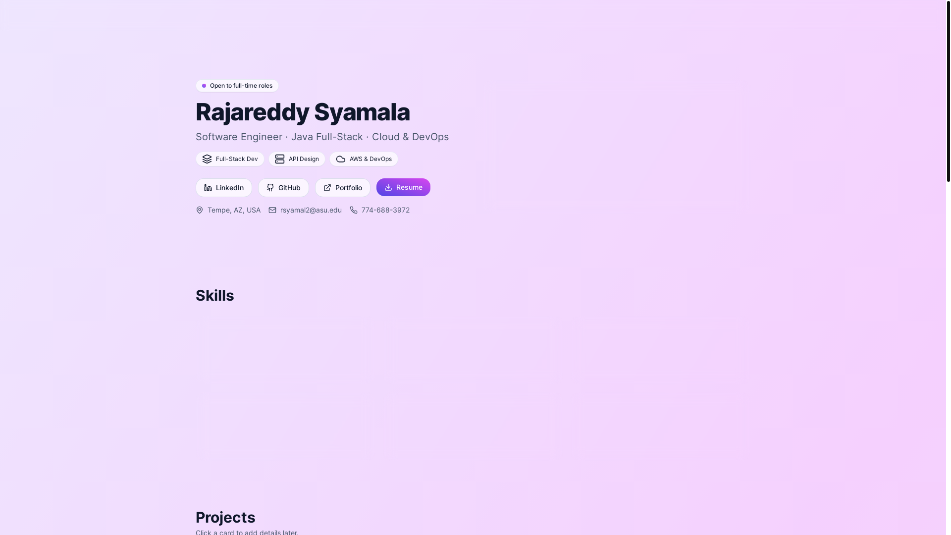 website screenshot of https://rajareddysyamala.com/