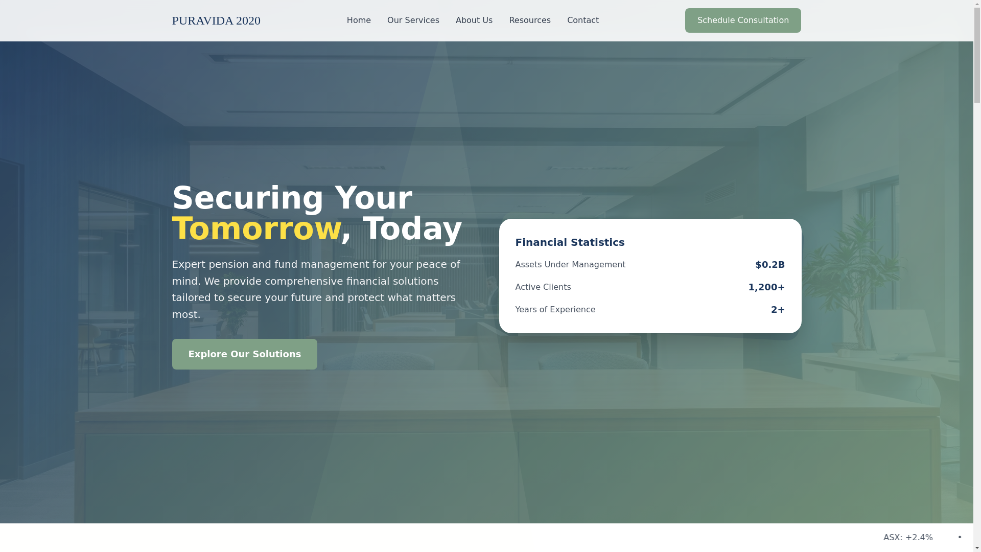 website screenshot of https://puravida2020pty0.pro/