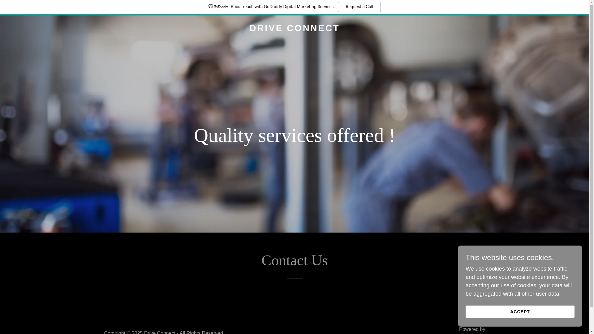 website screenshot of https://driveconnect.in/