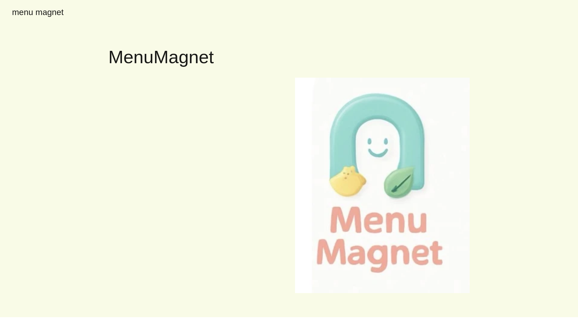 website screenshot of https://menumagnet.ie